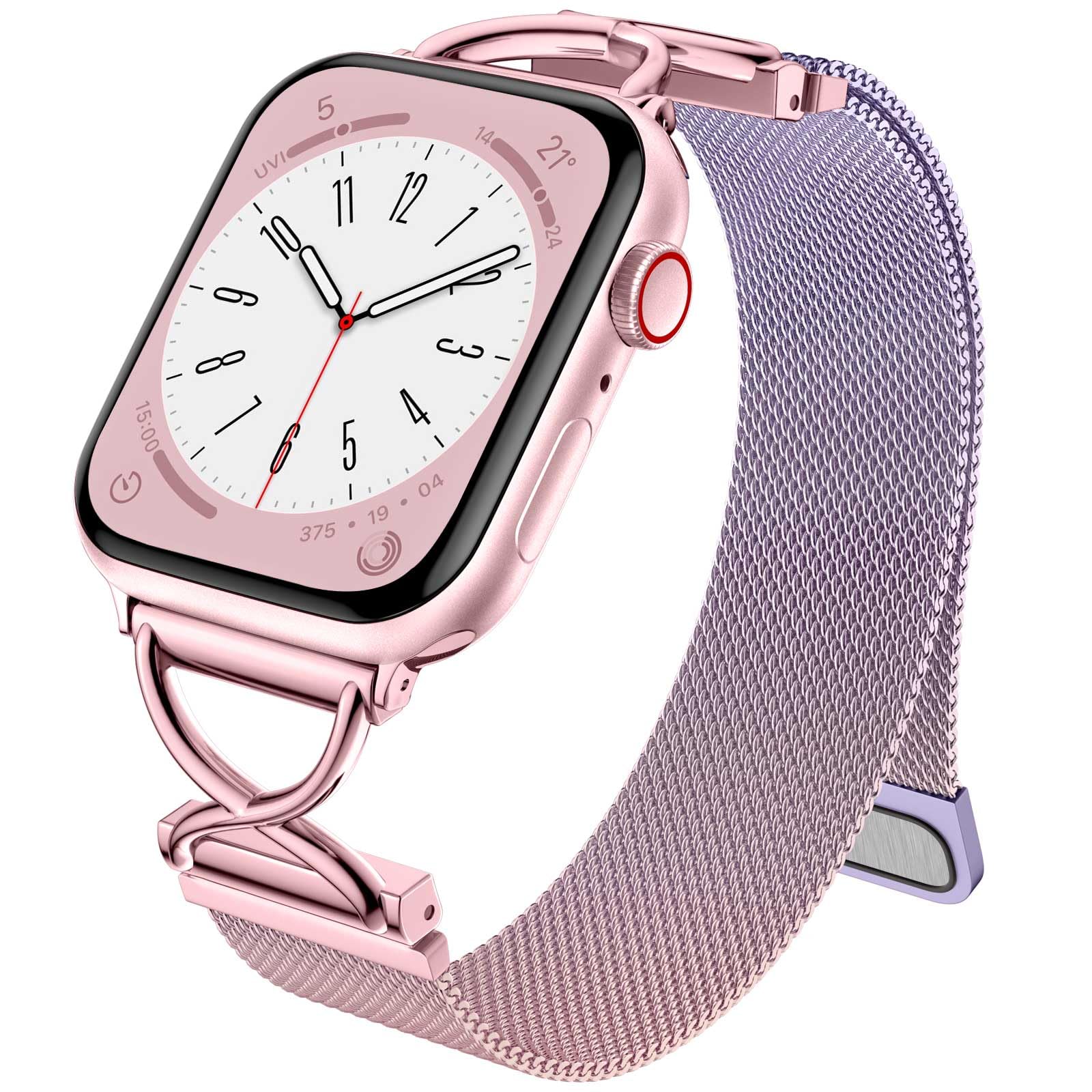 Dirrelo Metal Band Compatible For Apple Watch Bands For Women 40Mm 41Mm 38Mm 44Mm 45Mm 42Mm 49Mm, Magnetic Clasp Strap For Iwatc