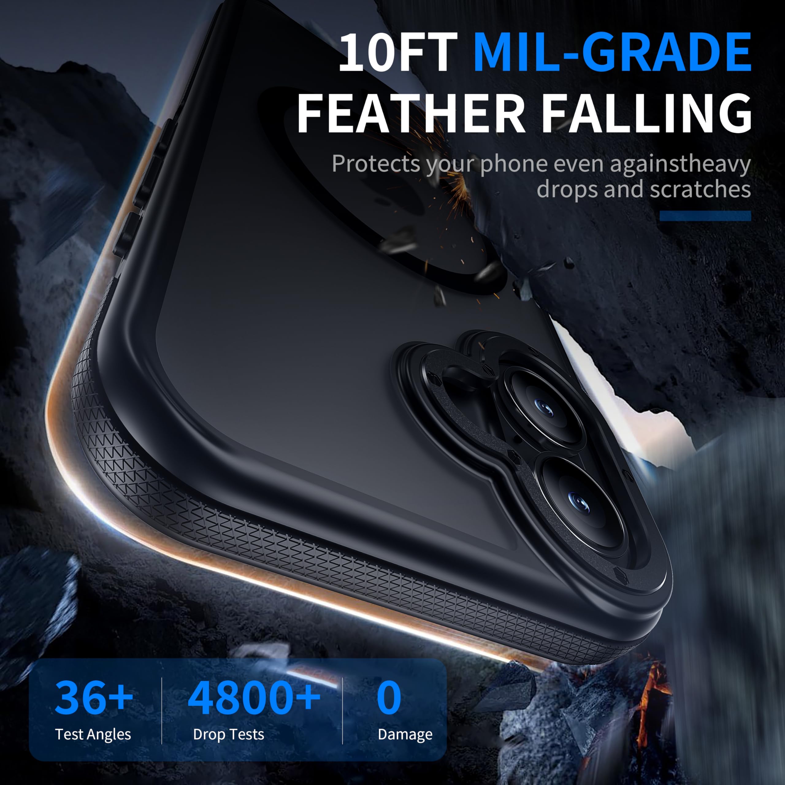 Yzoiko Strong Magnetic For Iphone 16 Case [10Ft Military Grade Protection For Iphone 16 Phone Case] Compatible With Fit Magsafe