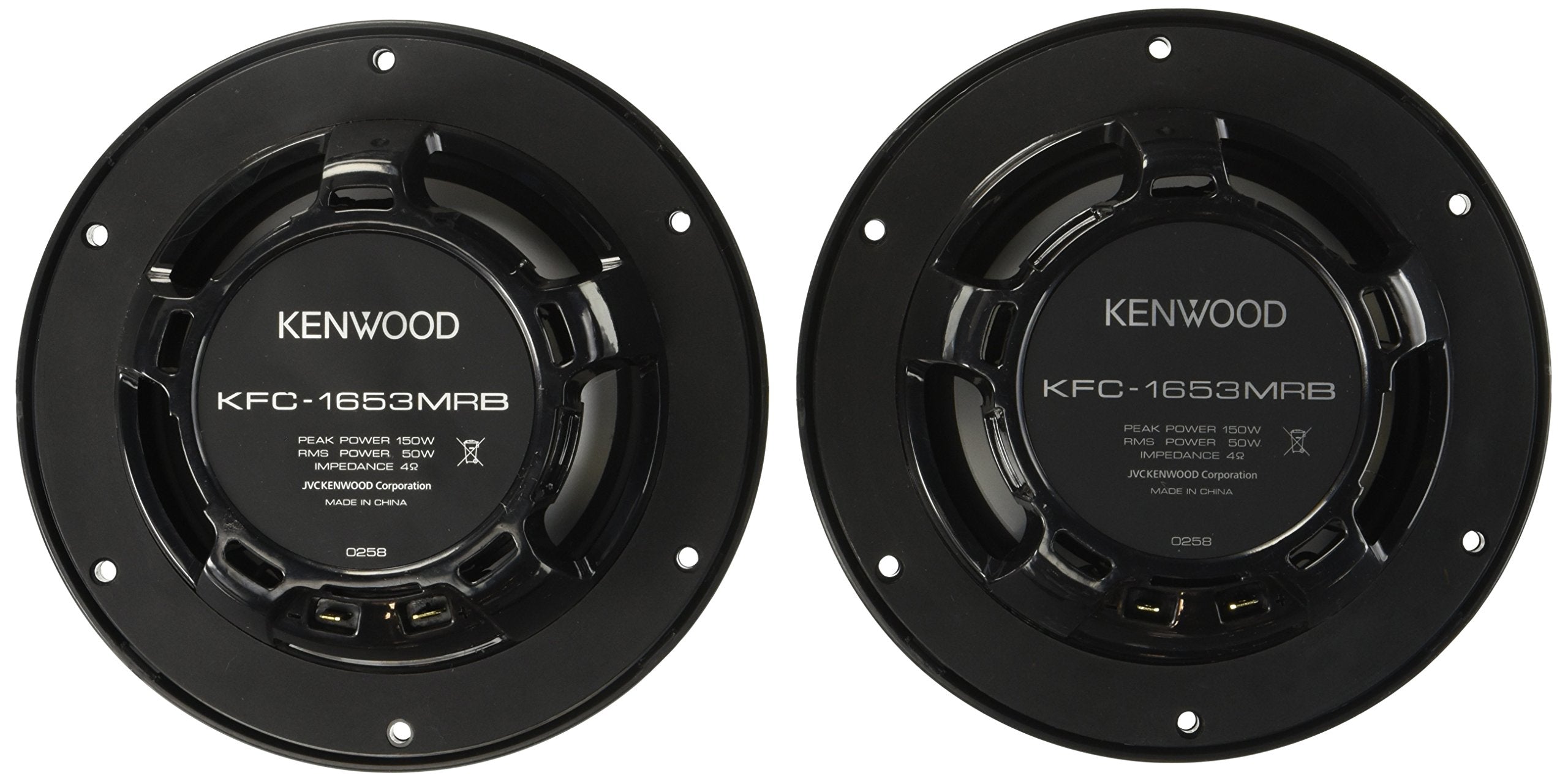 Kenwood Kfc 1653Mrb 6.5'' Black Marine 2 Way Speakers 150 Watts