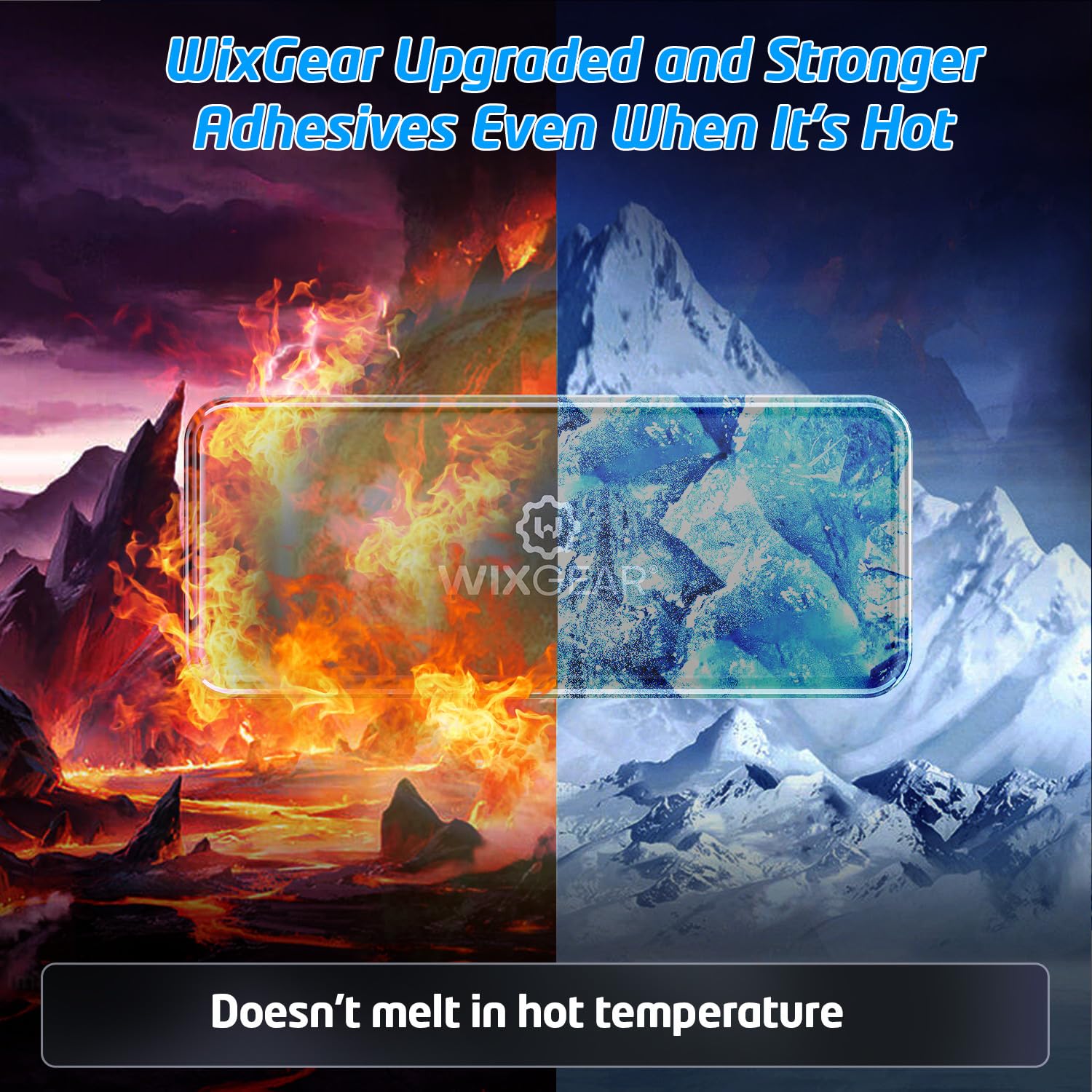 Wixgear Magnetic Phone Car Mount, Universal Stick On Rectangle Flat Dashboard Magnetic Car Mount Holder, For Cell Phones And Min