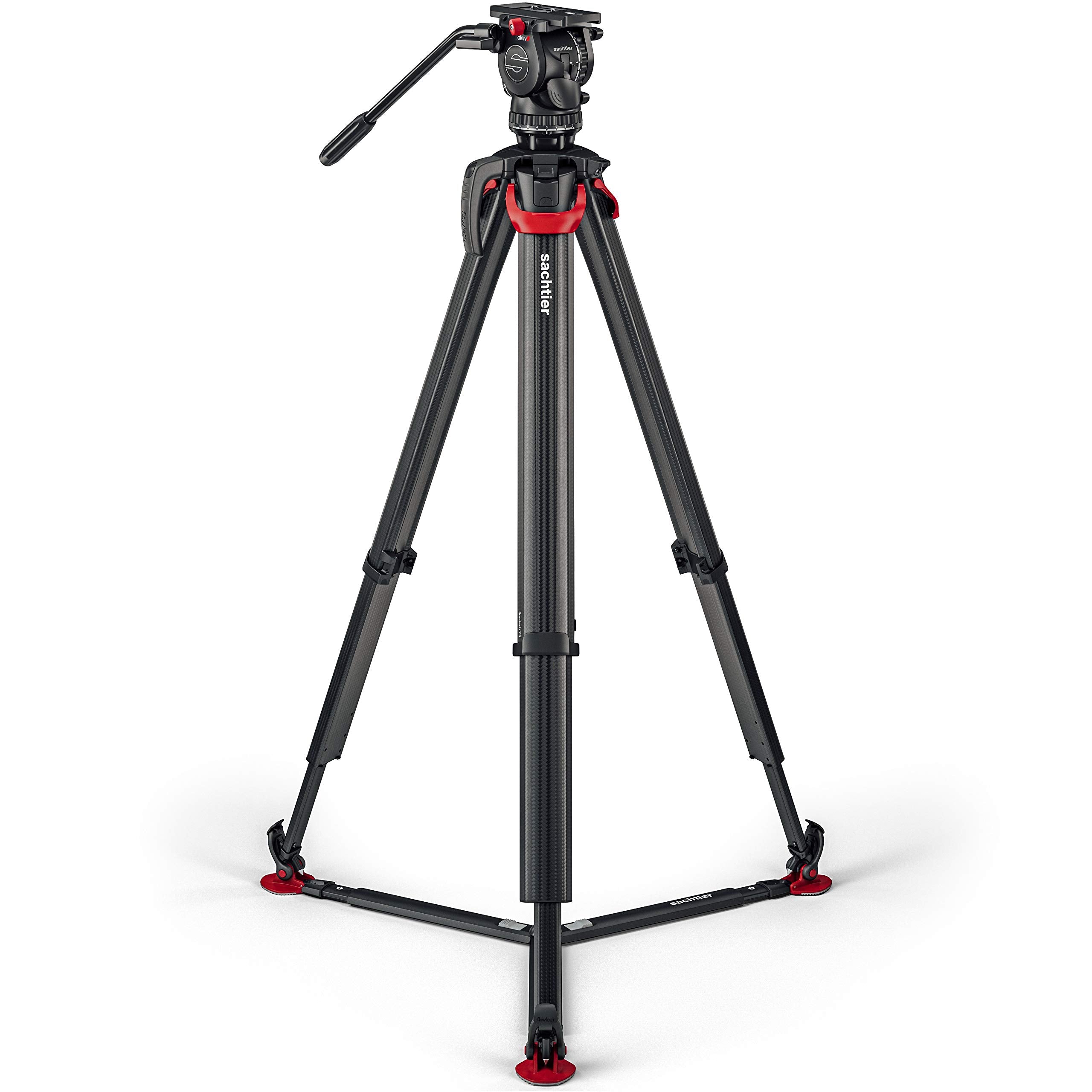 Sachtler Aktiv6 Sideload Fluid Head System With Flowtech75 Tripod & Ground Spreader