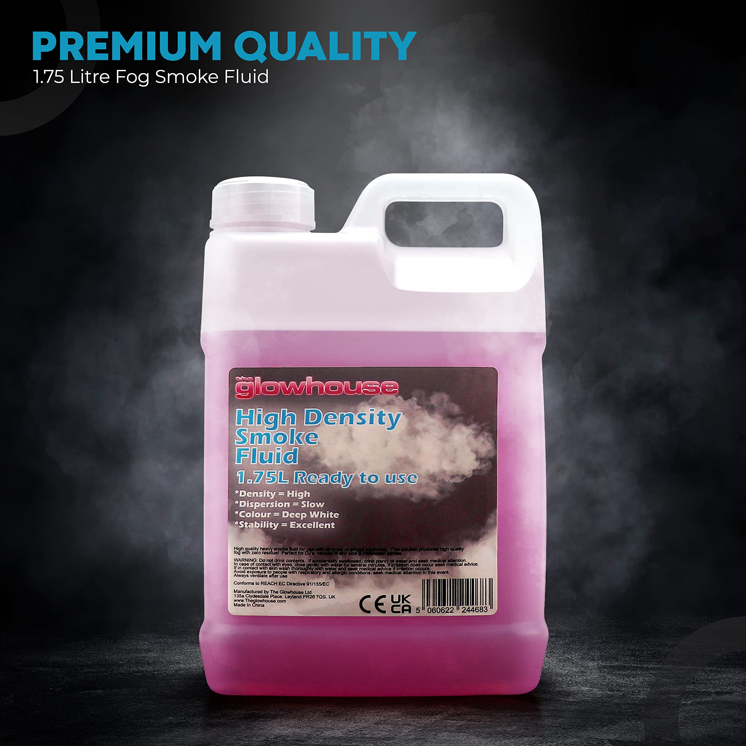The Glowhouse Fog Machine Liquid, Super High Density Fog Juice For Fog Machine, Universal 59Fl.Oz Smoke Juice, Haze And Mist Eff