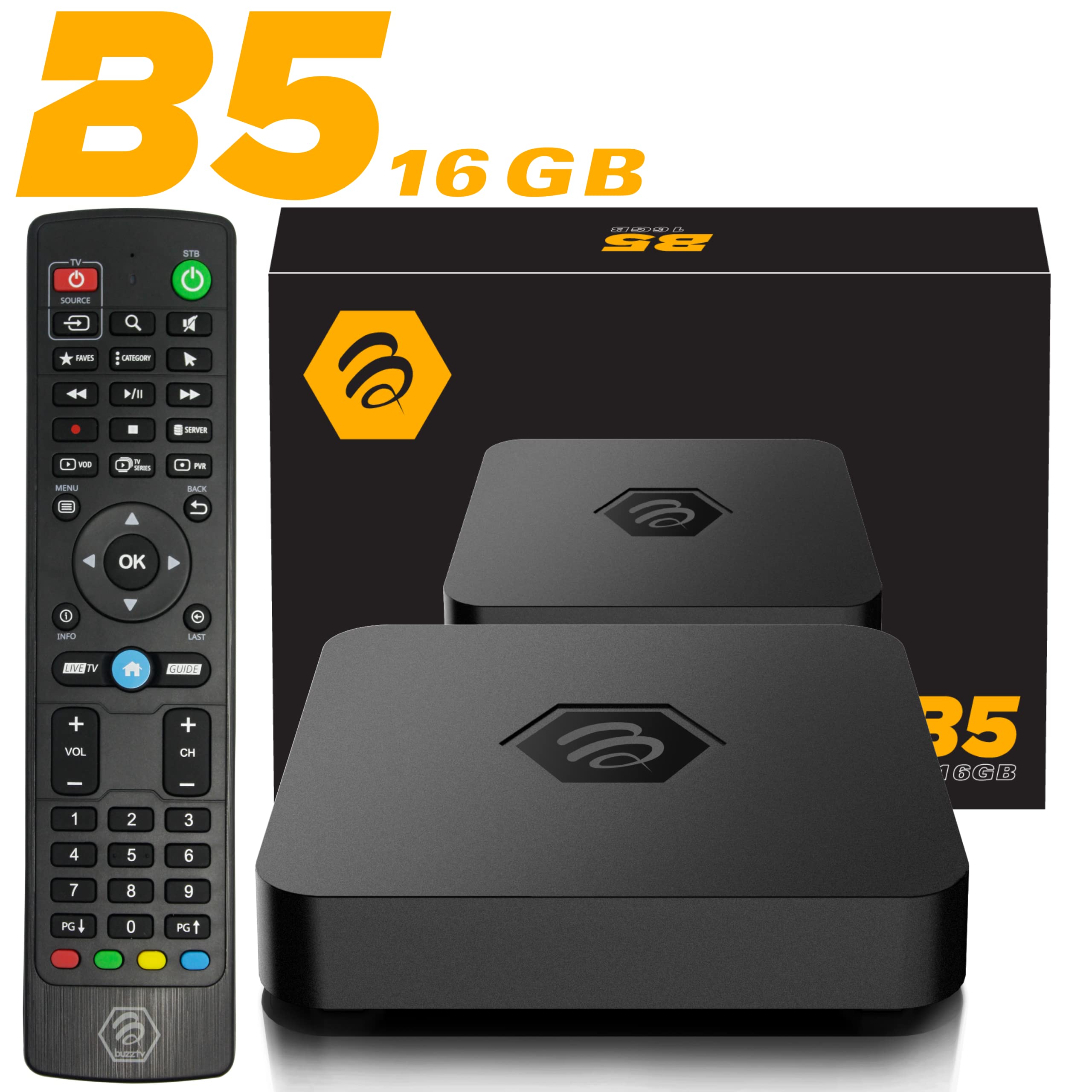 Buzztv B5 Series Android 11 Tv Box, Amlogic S905W2 Quad Core A 35 Processor, 2Gb Ddr Ram, 16Gb Emmc Storage, 4K Uhd Streaming