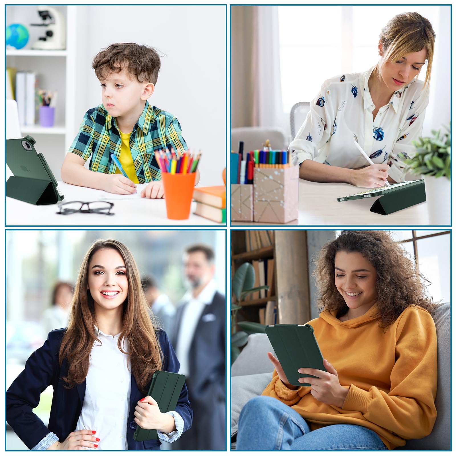 ProCase iPad Mini 7/6 Case, Hard Back Cover for 8.3 Mini A17 Pro 2024/6 2021, Green