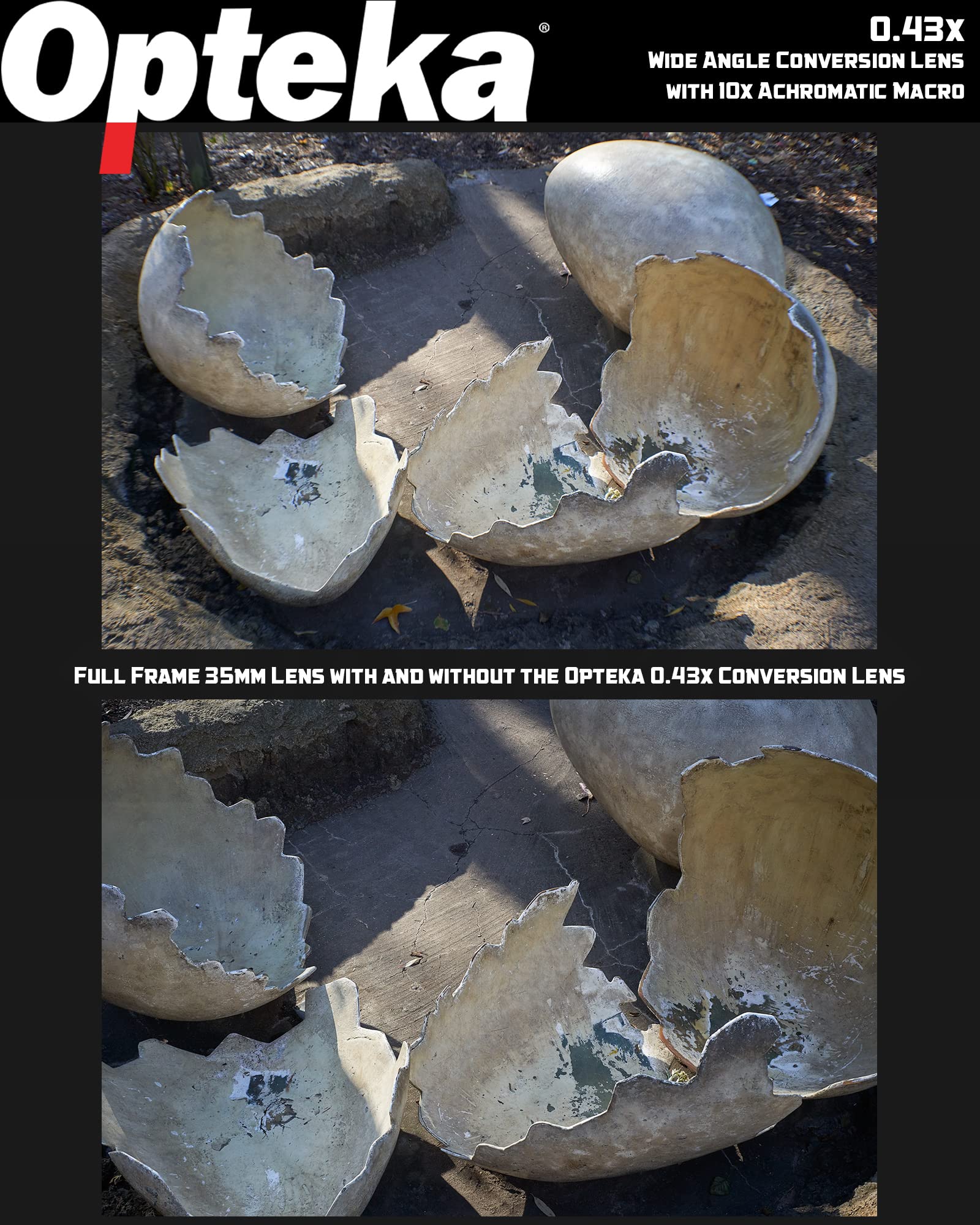 Opteka 0.43X High Definition Auto Focus Wide Angle Lens With Macro Attachment For Canon, Fuji, Nikon, Panasonic, Sony And Sigma