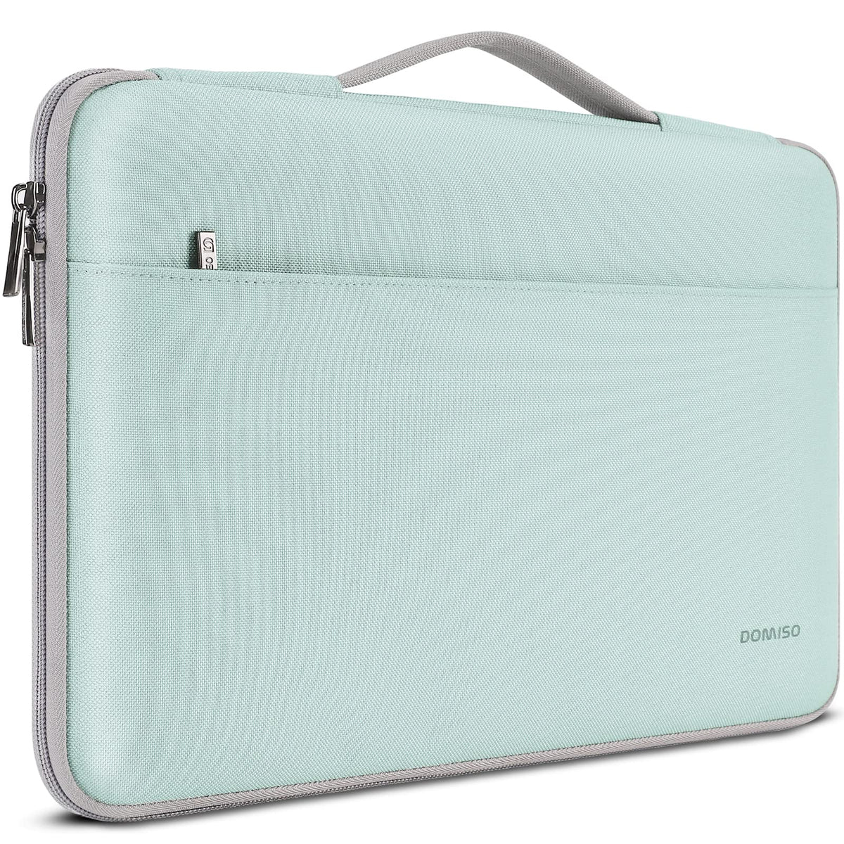 DOMISO 11 Inch Laptop Sleeve Canvas Notebook Portable Carrying Bag Case Handbag for 12' iPad Pro M1 /13' MacBook Pro M2 M1 / MacBook Air M1 / 13' MacBook Pro Touch Bar/Surface Pro 7+ 8, Mint Green