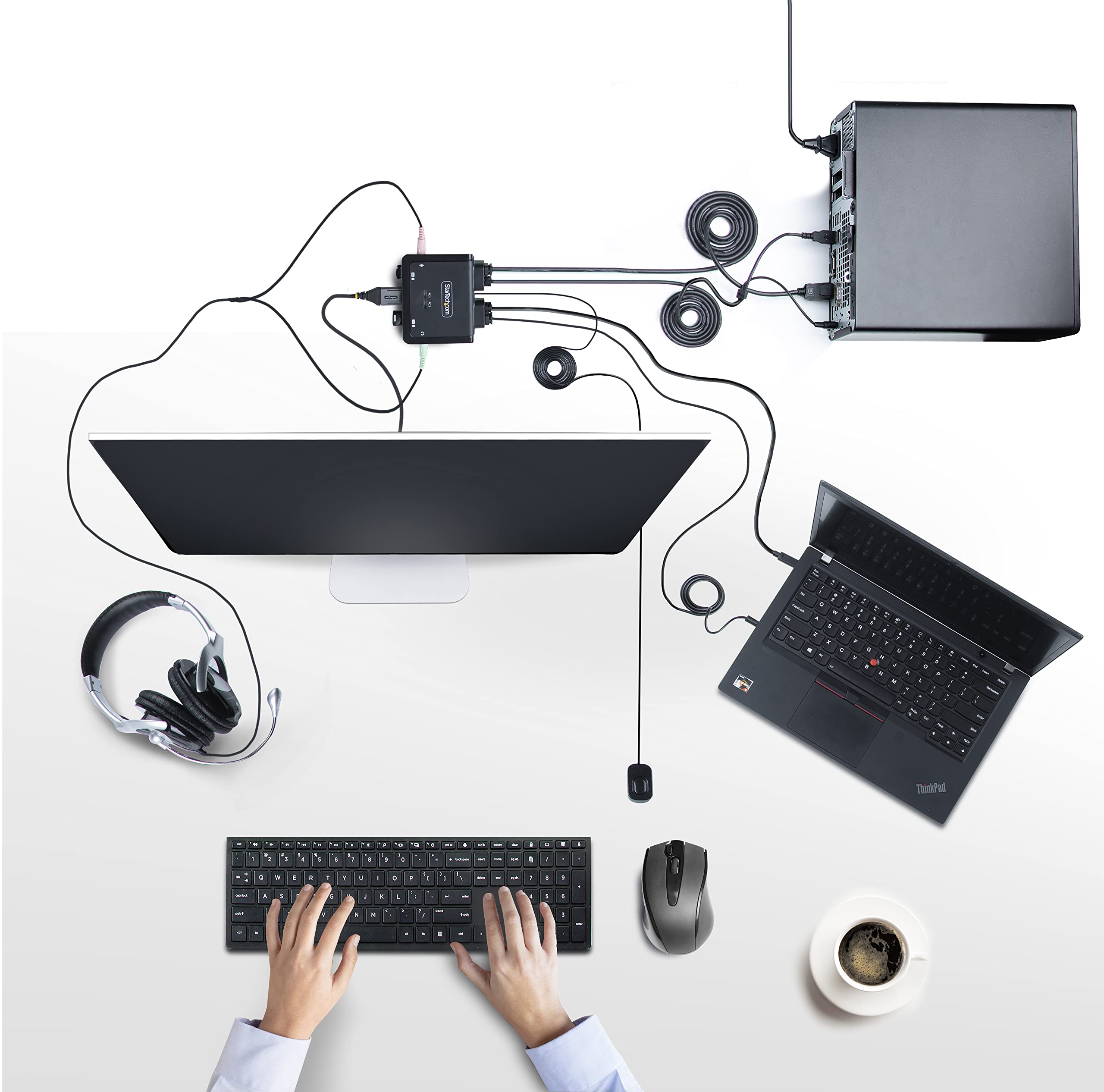 2 Port Hybrid Cable Kvm Switch