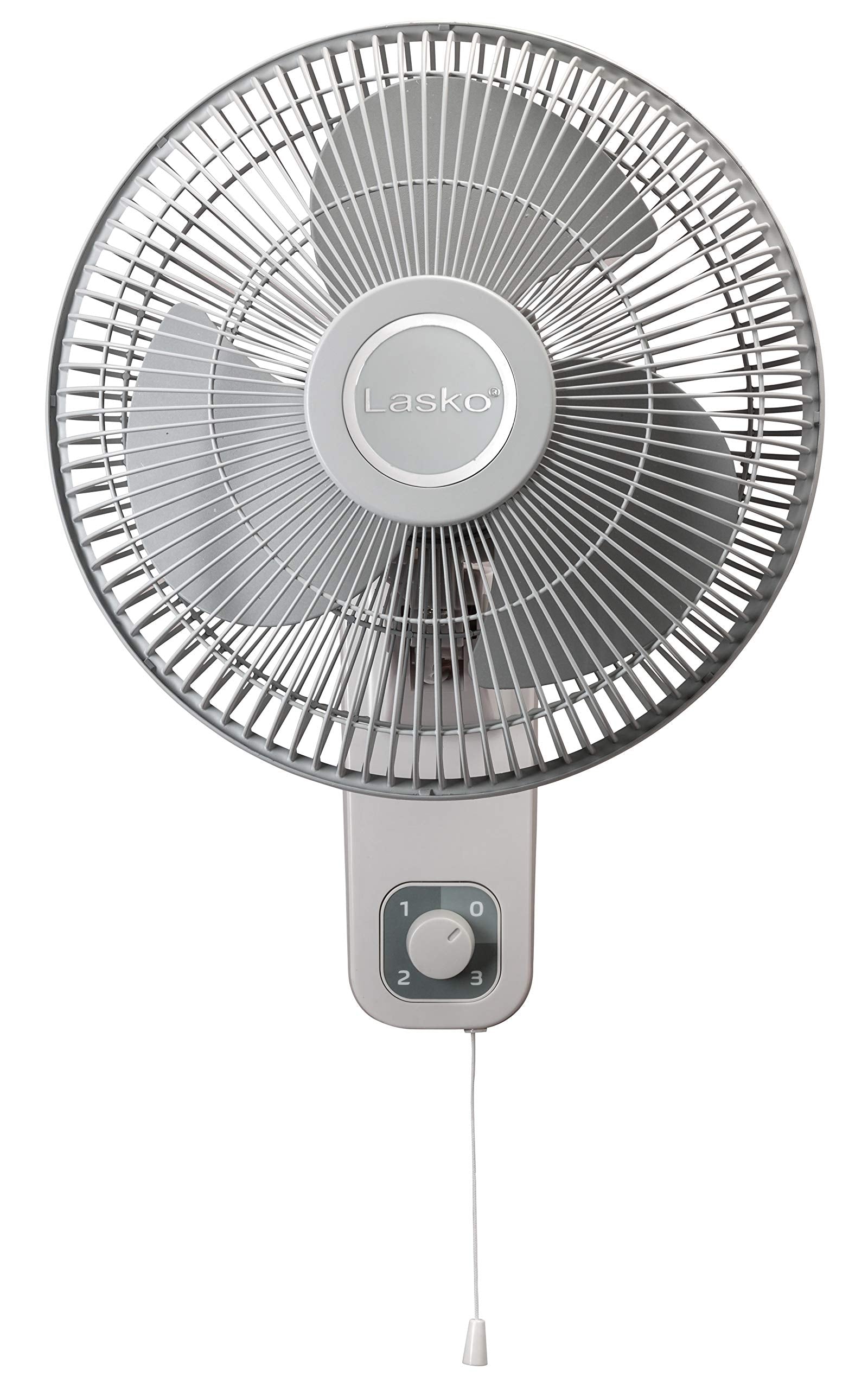 Lasko M12900 Oscillating 12 Inch Wall Mount Fan For Indoor Use, Light Grey