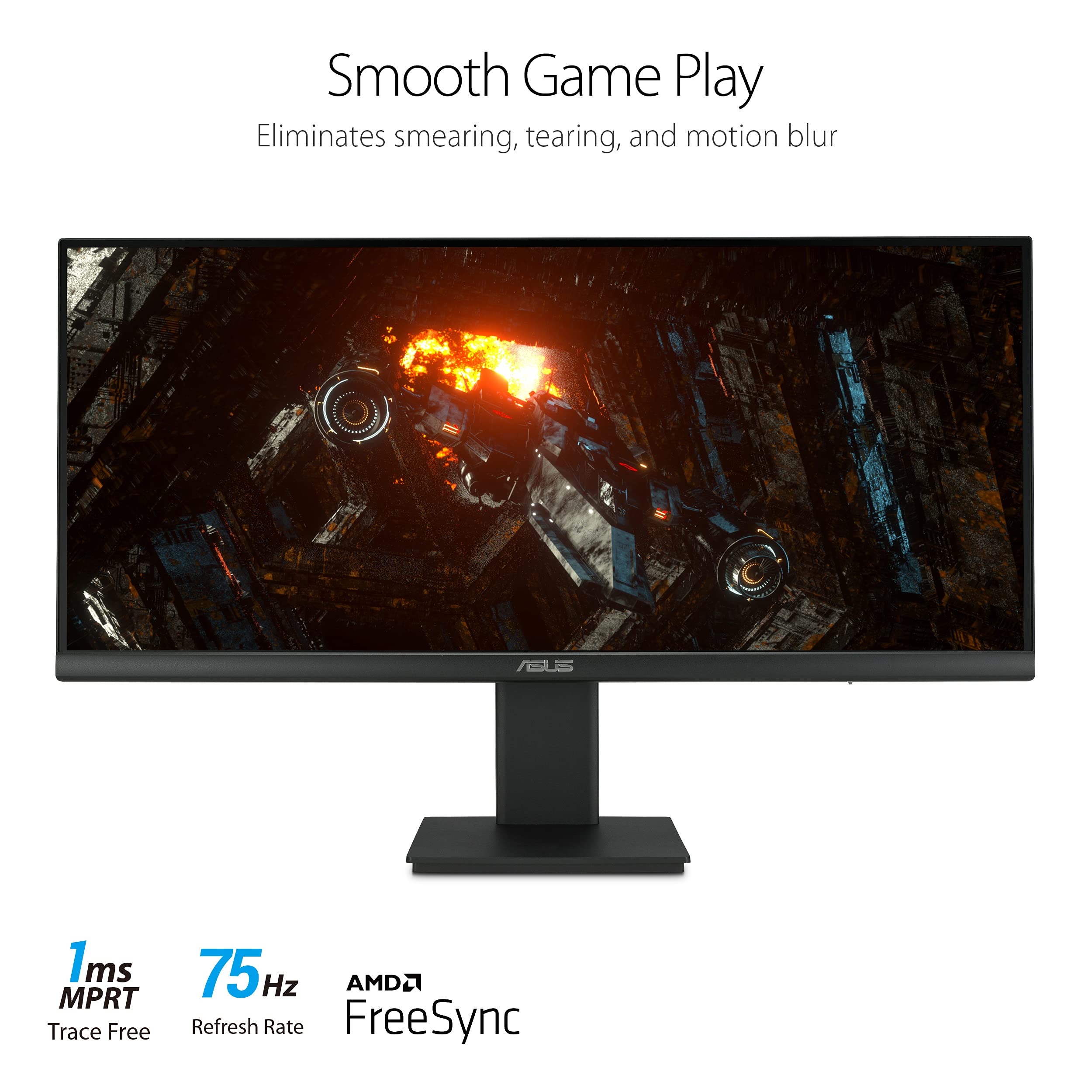 Asus 29    1080P Ultrawide Hdr Monitor (Vp299Cl) - 21:9 (2560 X 1080), Ips, 75Hz, 1Ms, Usb-C W/ 15W Power Delivery, Freesync, Ey