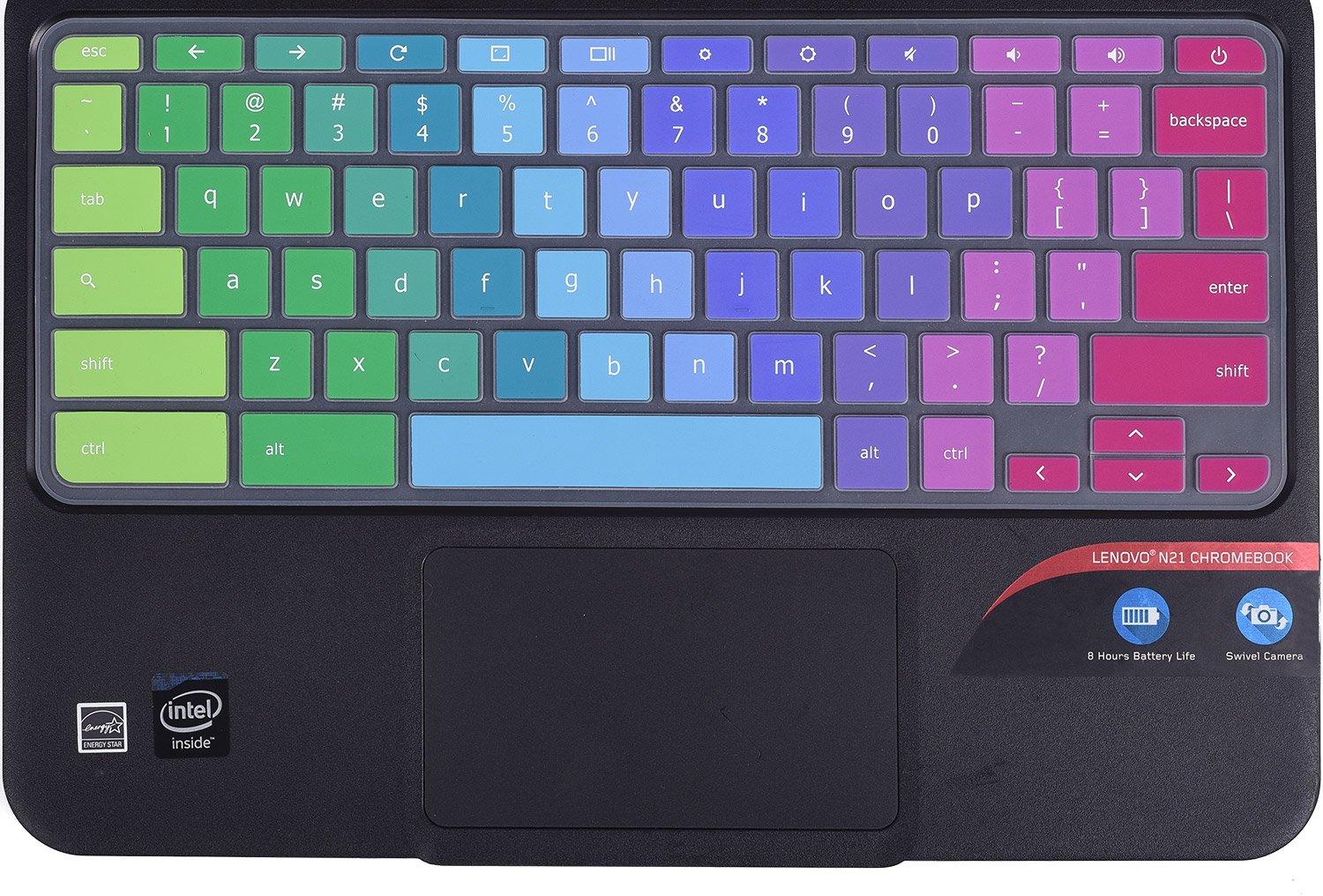 Colorful Lenovo Chromebook Keyboard Cover Fit 2020 2019 2018 Lenovo Chromebook C330 11.6''/Flex 11 Chromebook/Chromebook N20 N21