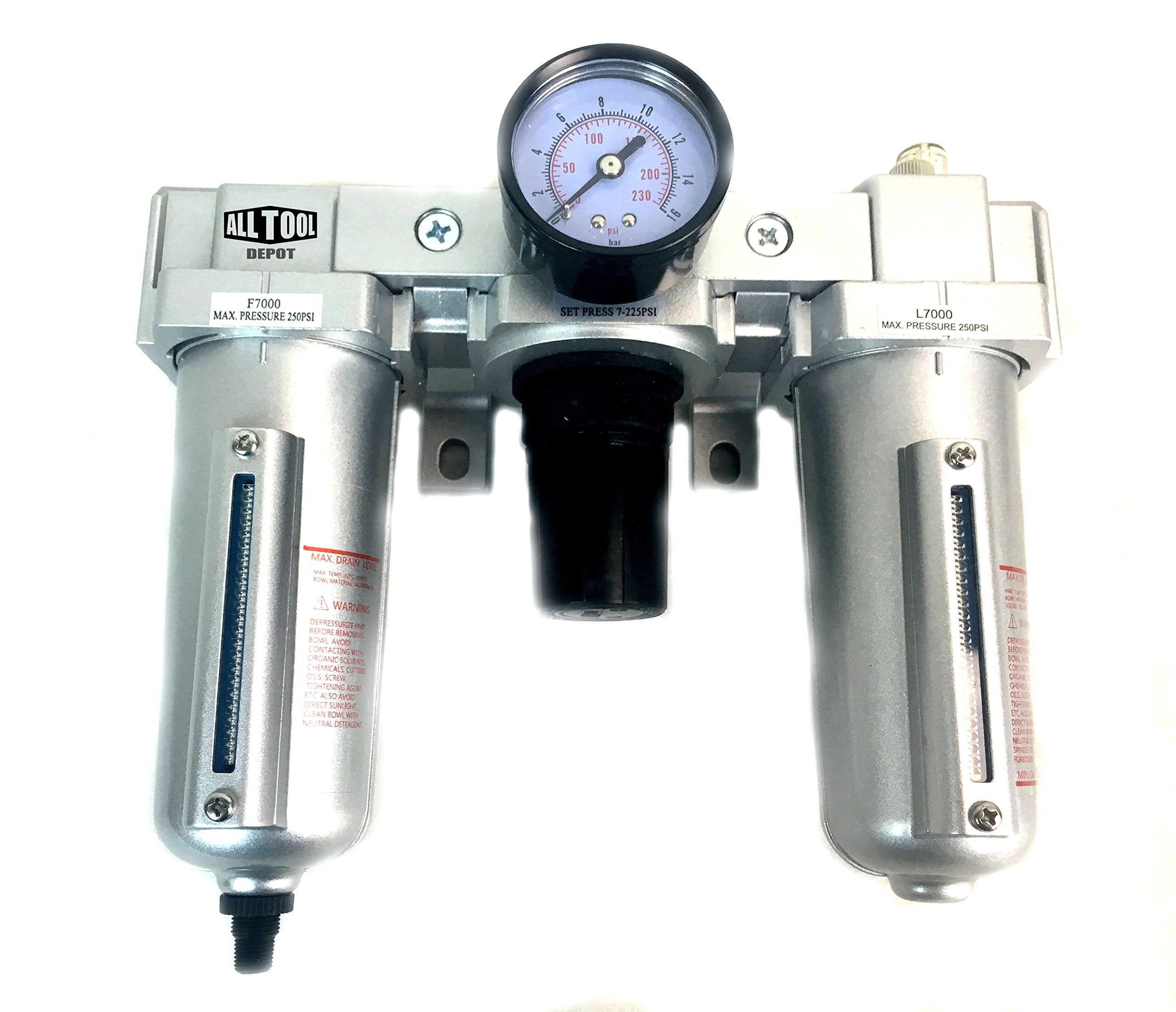 3/4'' Npt Compressed Air Preparation Filter/Regulator/Lubricator Frl W Auto Drain