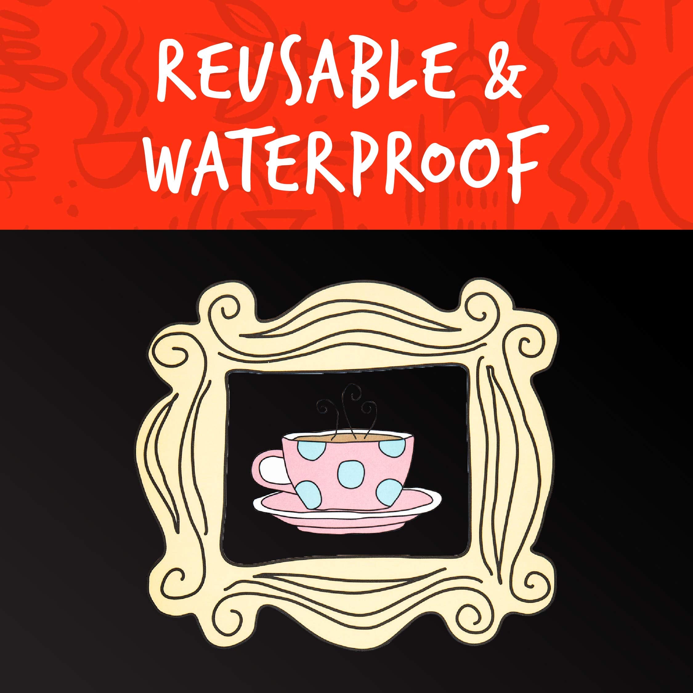 Friends Gadget Decals - 4 Sheets Of Removable Waterproof Laptop Stickers