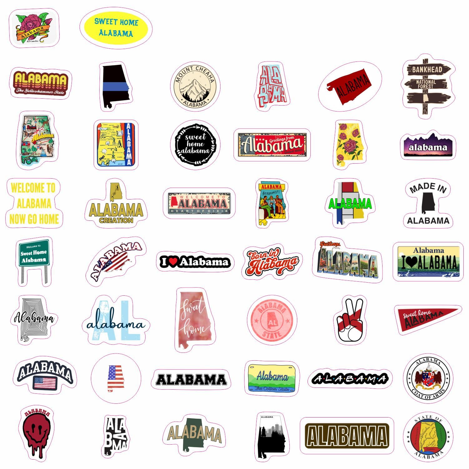 Alabama Stickers For Laptop, Alabama Decals   Alabama Party Favors & Decorations Alabama Gifts For Men And Women, Alabama Merch,