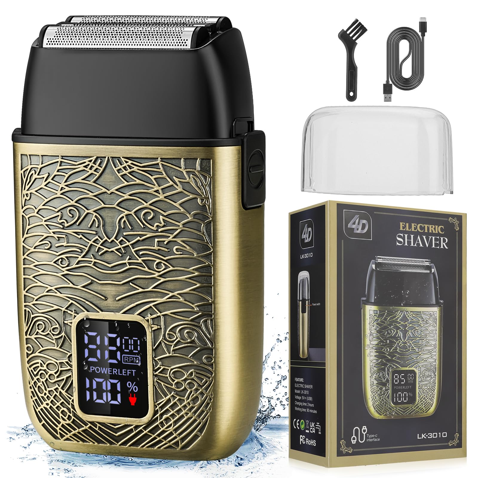 Dumite Electric Shavers For Men,Powerful Motor Electric Razor,Head Shavers For Bald Men,Triple Foil Beard Trimmer,Barber Supplie