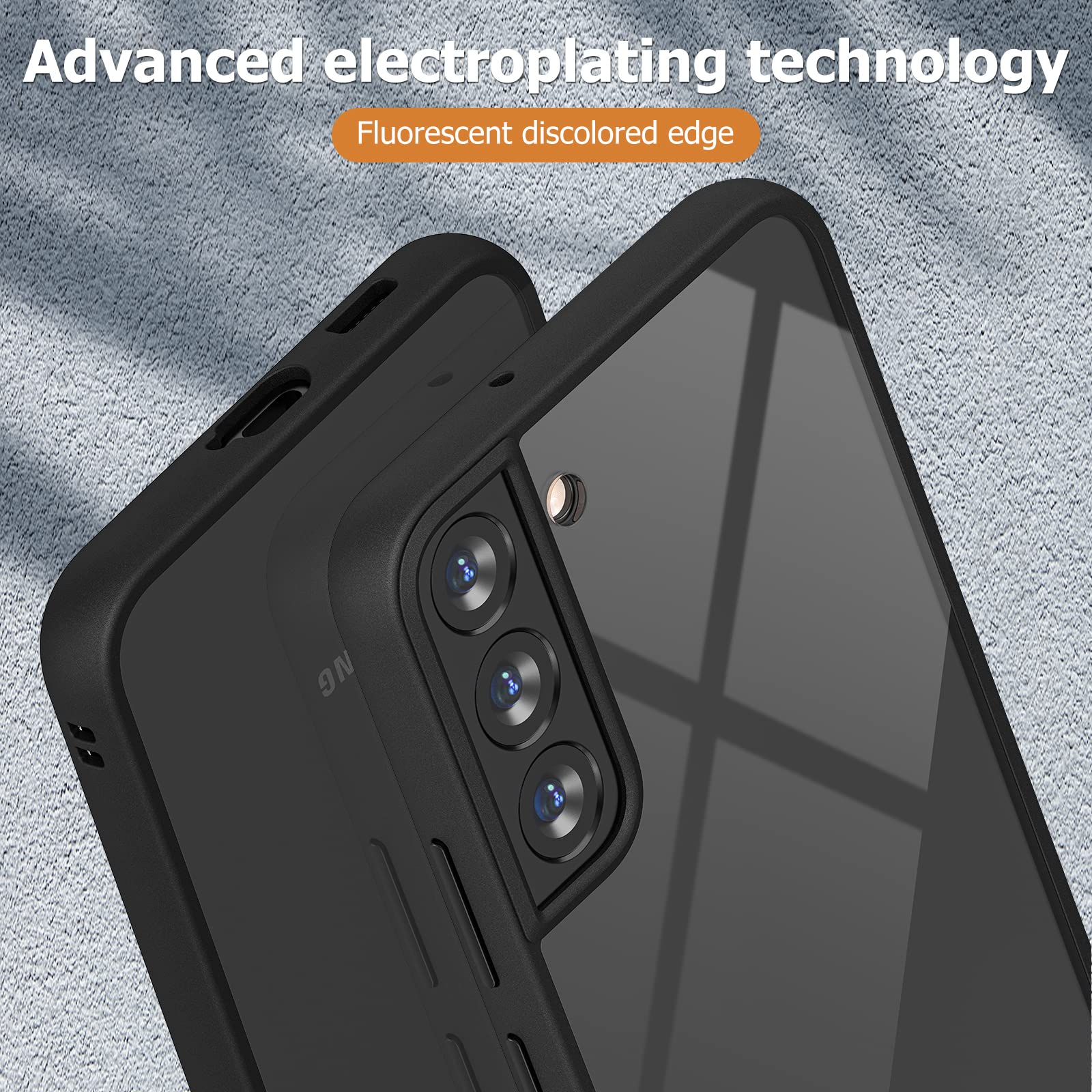 Mateprox Compatible With Samsung Galaxy S22 Plus Case, Clear Thin Slim Crystal Transparent Shockproof Bumper Cover For Samsung S