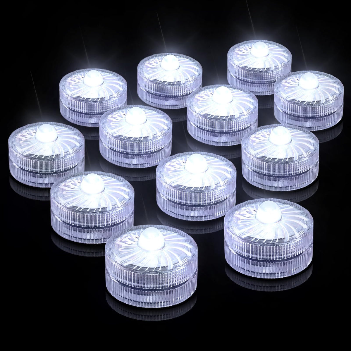 Hl Submersible Led Light,White Small Led Light,100 Hours Waterproof Flameless Led Lights Battery Powered For Wedding Home Vase F