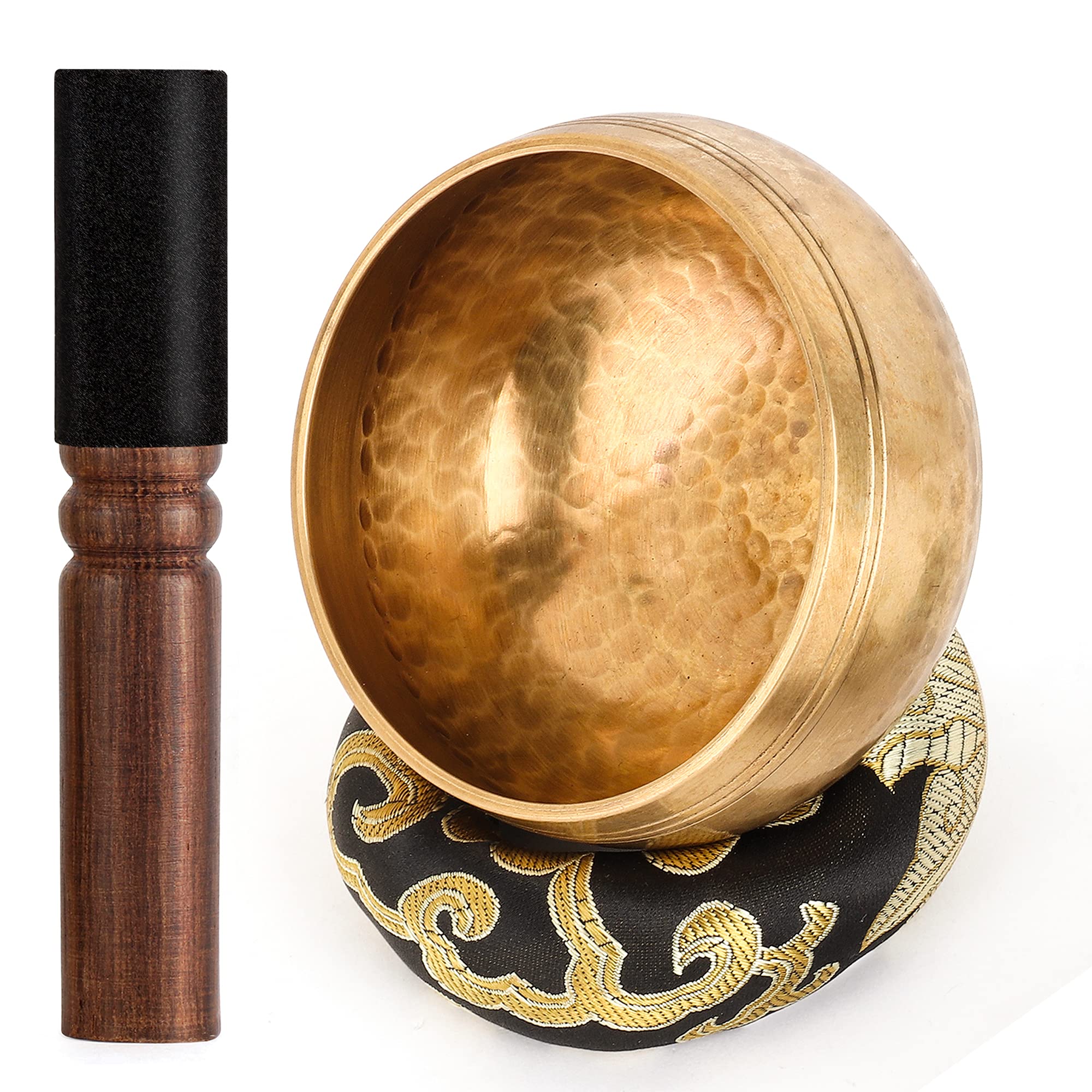 Relaehih Tibetan Singing Bowls Set-100% Hand-hammered in Nepal Sound Bowl for Meditation, Yoga, Chakra, Meditation Accessories, 