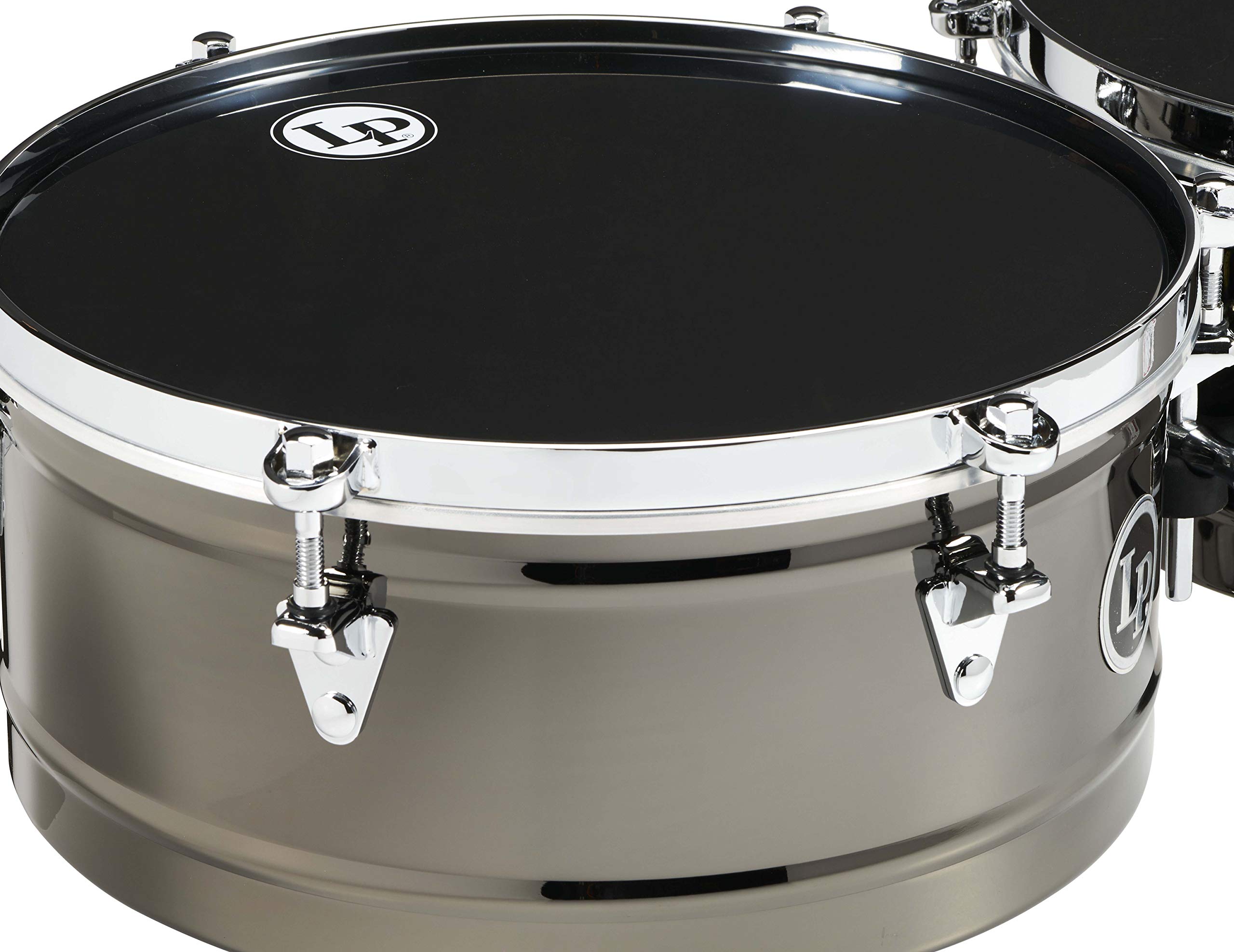 Latin Percussion Karl Perazzo Top Tuning Timbales (Lp1415 Kp) Black Nickel