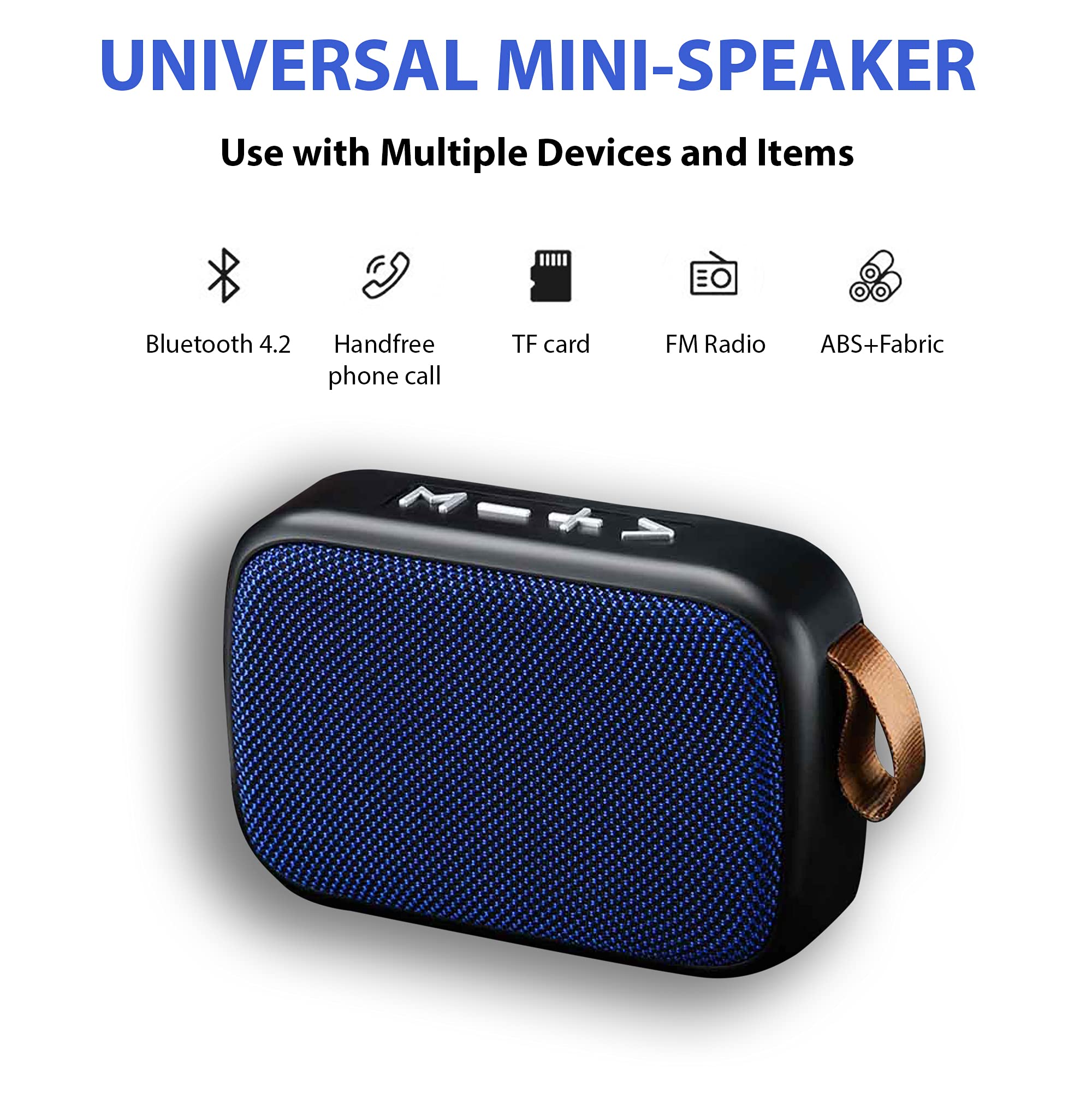 Tek Styz Speaker Compatible With Your Xiaomi Mi 11X Fabric Design 3W Playtime 6H Indoor, Outdoor Travel (Blue)