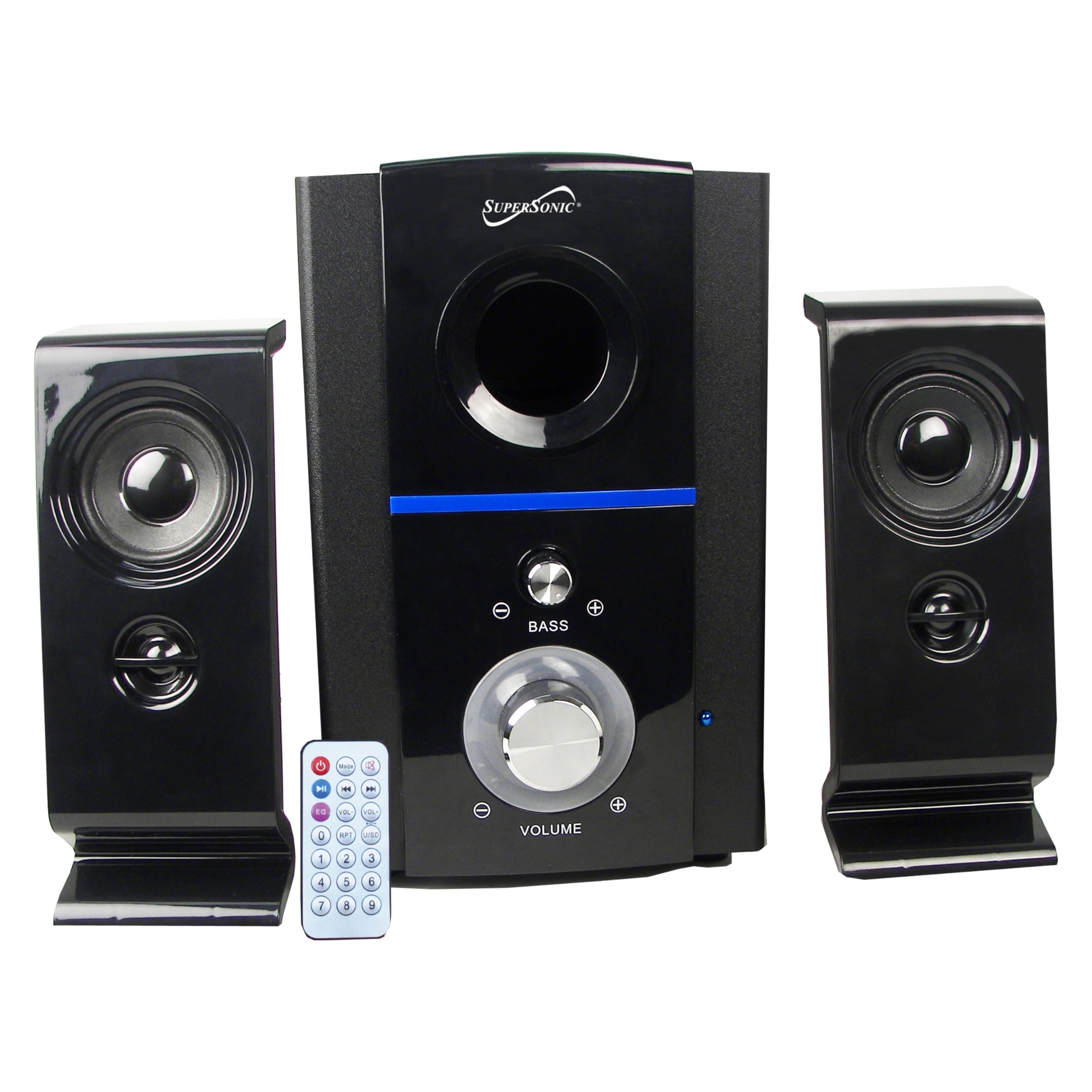 Supersonic Sc1126 Clear Multimedia Fm Speakers (Set Of 2)