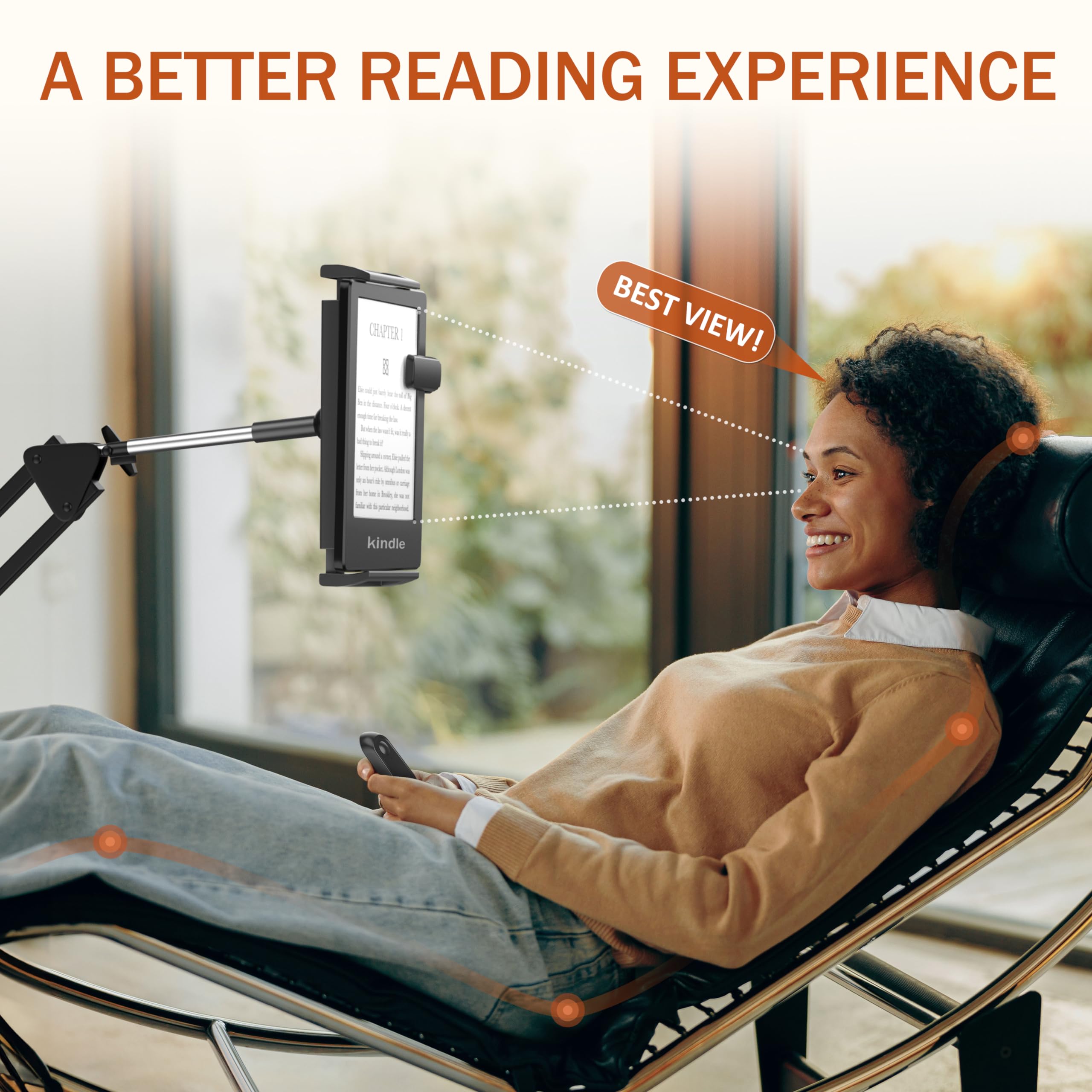 WoodElric Remote Control Page Turner for Kindle, Oasis & Kobo - Black Ebook Reader Accessory, Convenient Page Turning Solution