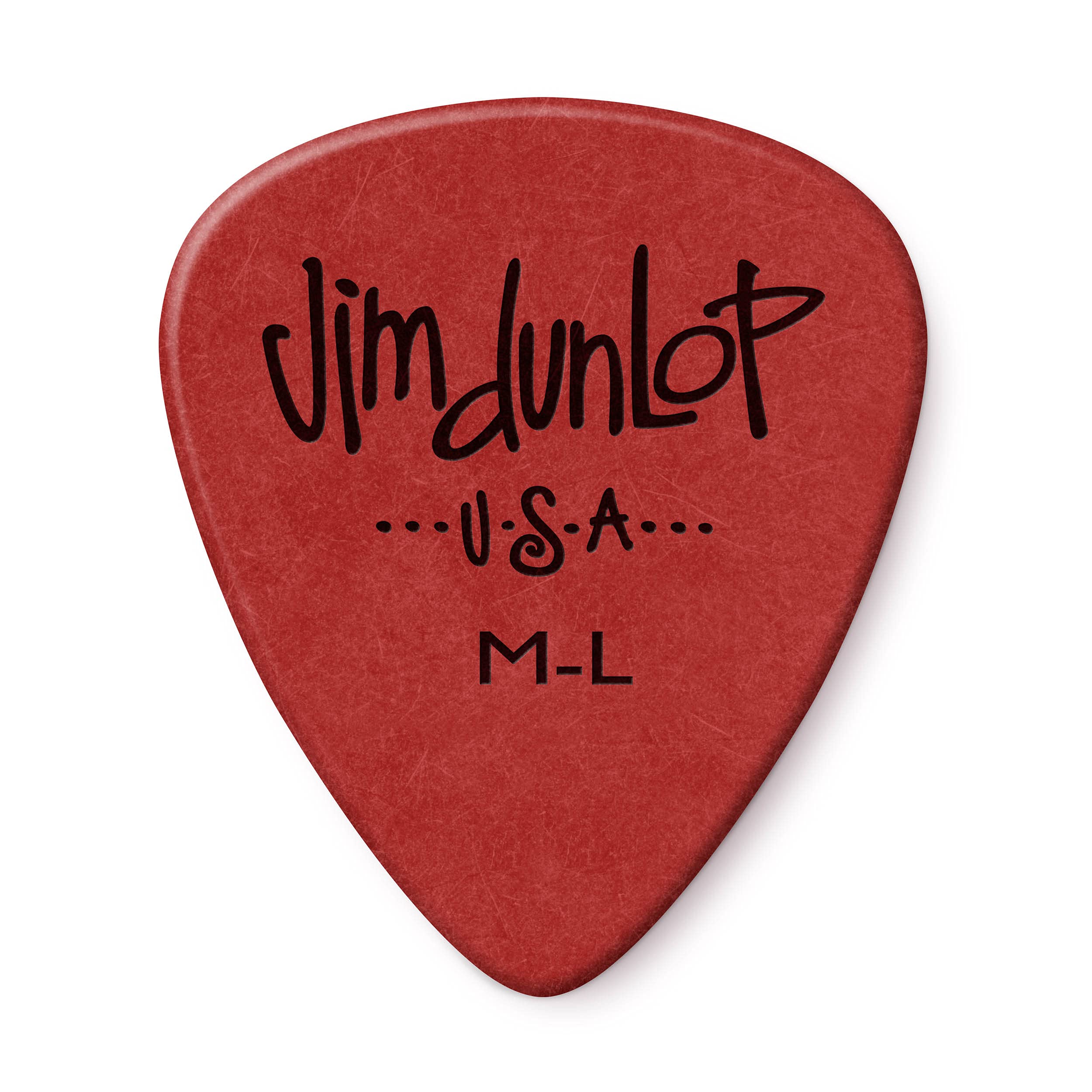 Jim Dunlop 479Rml Poly Picks, Red, Medium/Light, 72/Bag