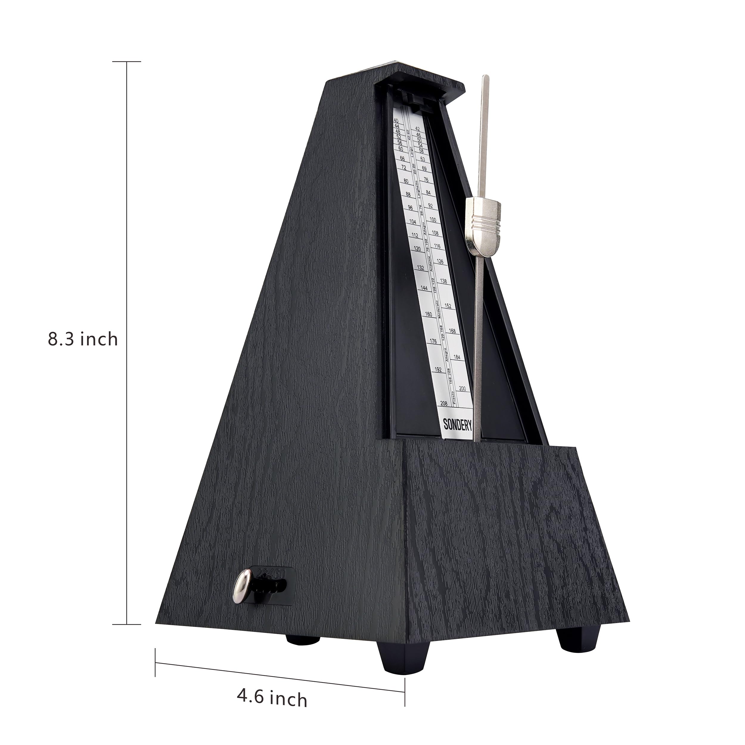 Sondery Classic Mechanical Metronome With Bell For Piano Guitar Drum Violin Saxophone All Instruments, Tempo Range 40 208Bpm, Be