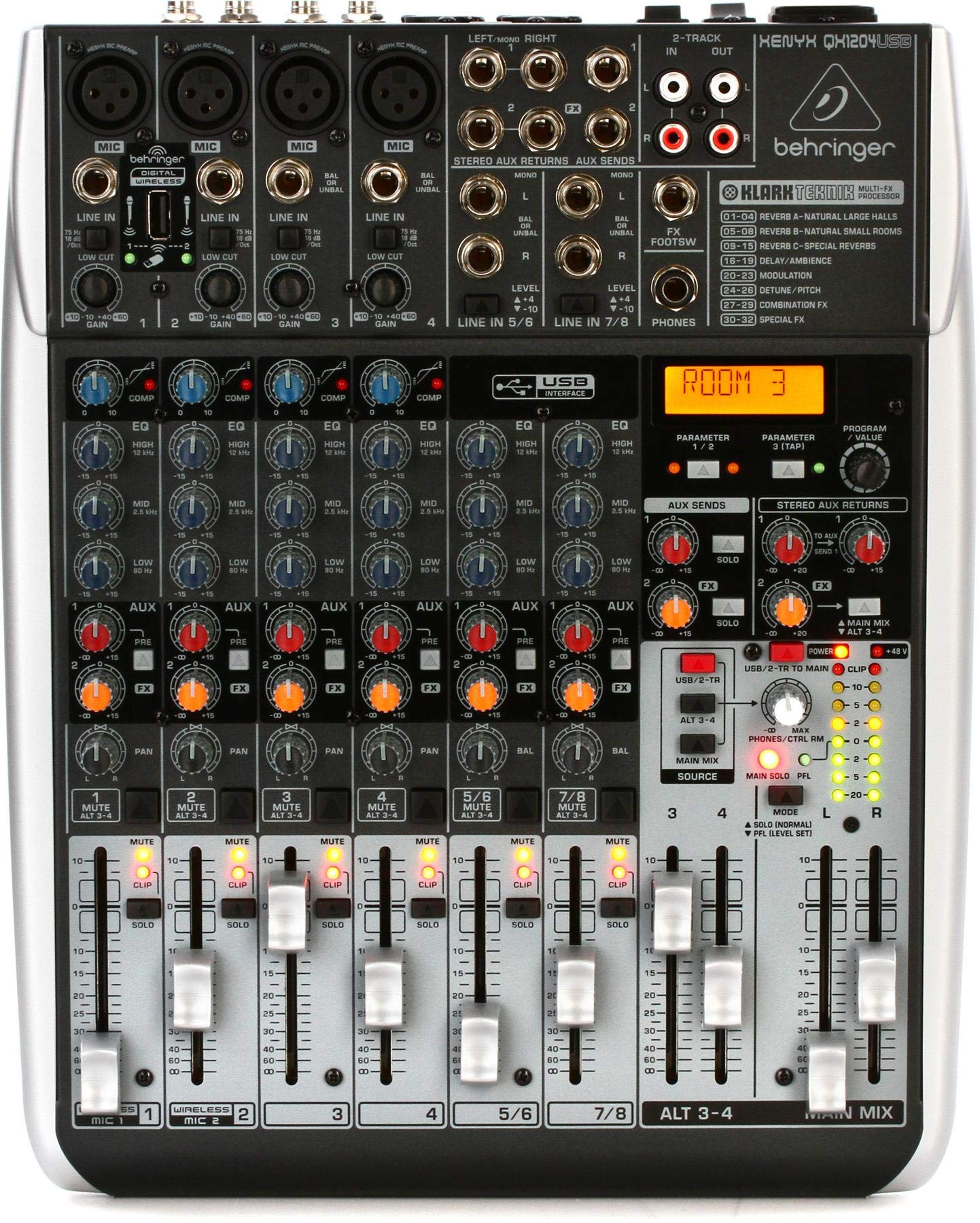 Behringer Xenyx Qx1204Usb Mixer With Usb And Effects