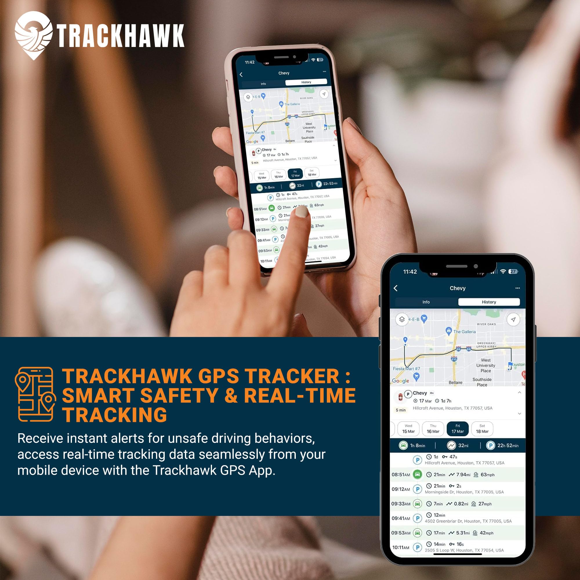 Trackhawk Obd Gps Tracker   Gps Tracker For Cars, Trucks & Suvs, Hidden Vehicle Tracker, Easy Plug & Play, Live Tracking, Subscr