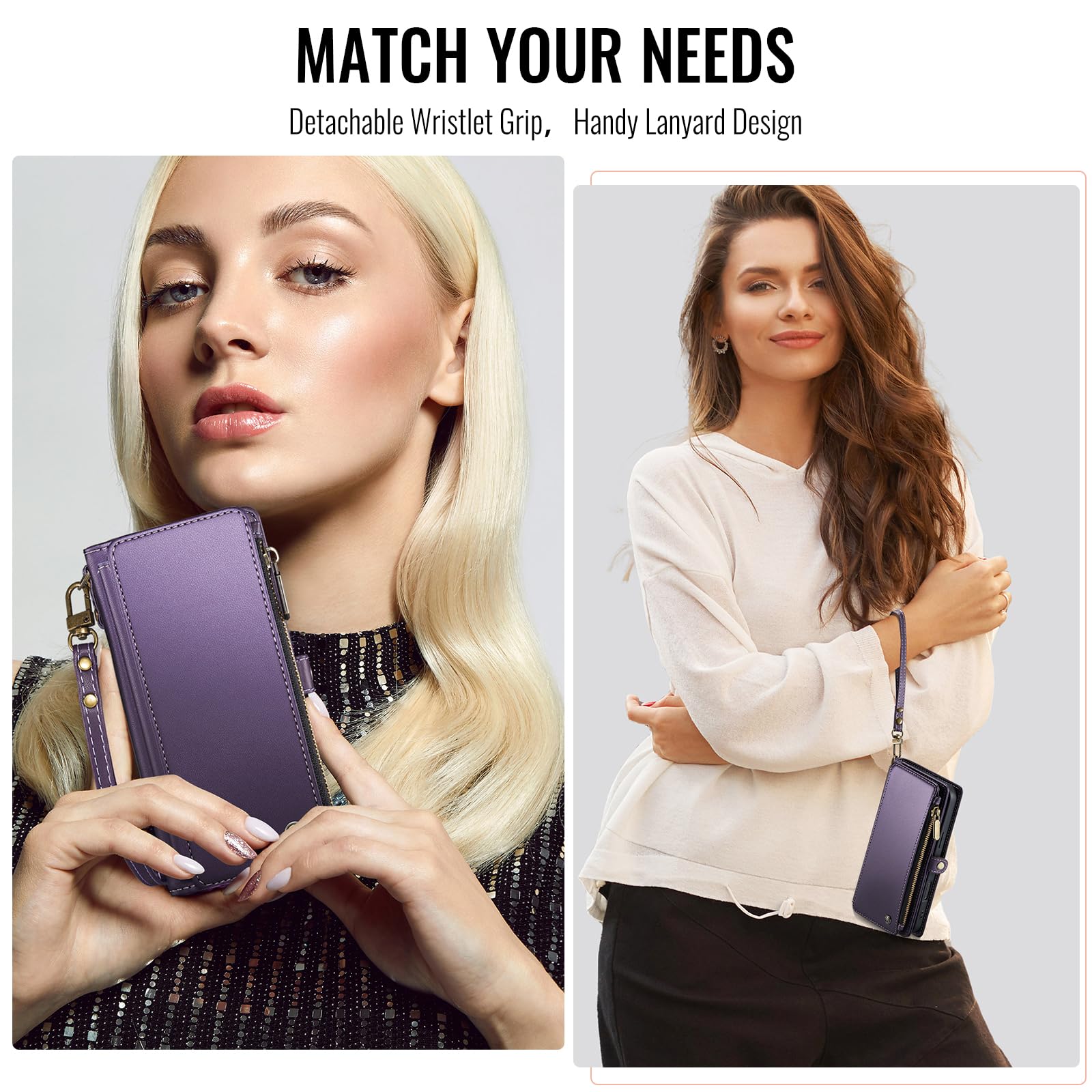 Defencase Wallet Case Compatible With Motorola Moto G Stylus 5G 2023 With Rfid Blocking Zipper Card Holder Fashion Soft Pu Leath