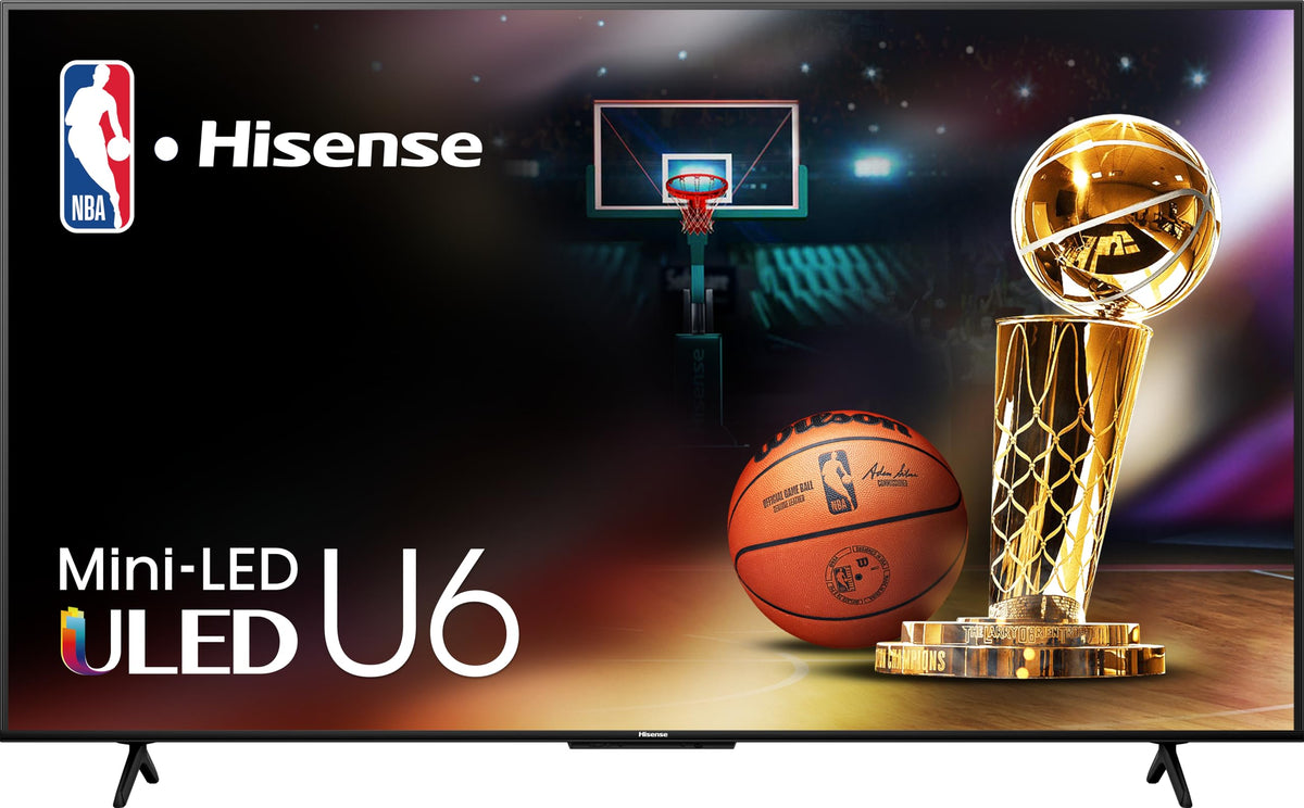 Hisense 75-Inch Class U6 Series Mini-Led Uled 4K Uhd Google Smart Tv (75U6N, 2024 Model) - Qled, Motion Rate 240, Hdr 10+, Full 