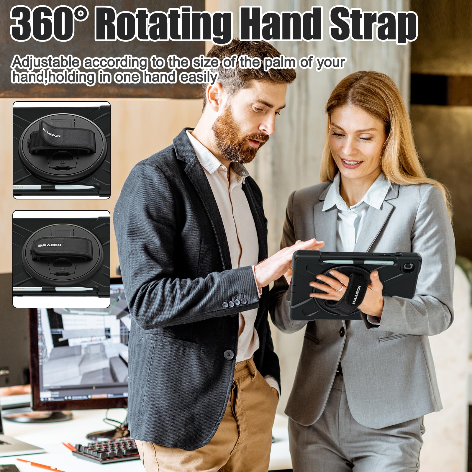 Braecnstock For Samsung Galaxy Tab S6 Lite Case 10.4 Inch 2024/2022/2020 (Sm P620/P610/P619) Shockproof Rugged Protective Galaxy