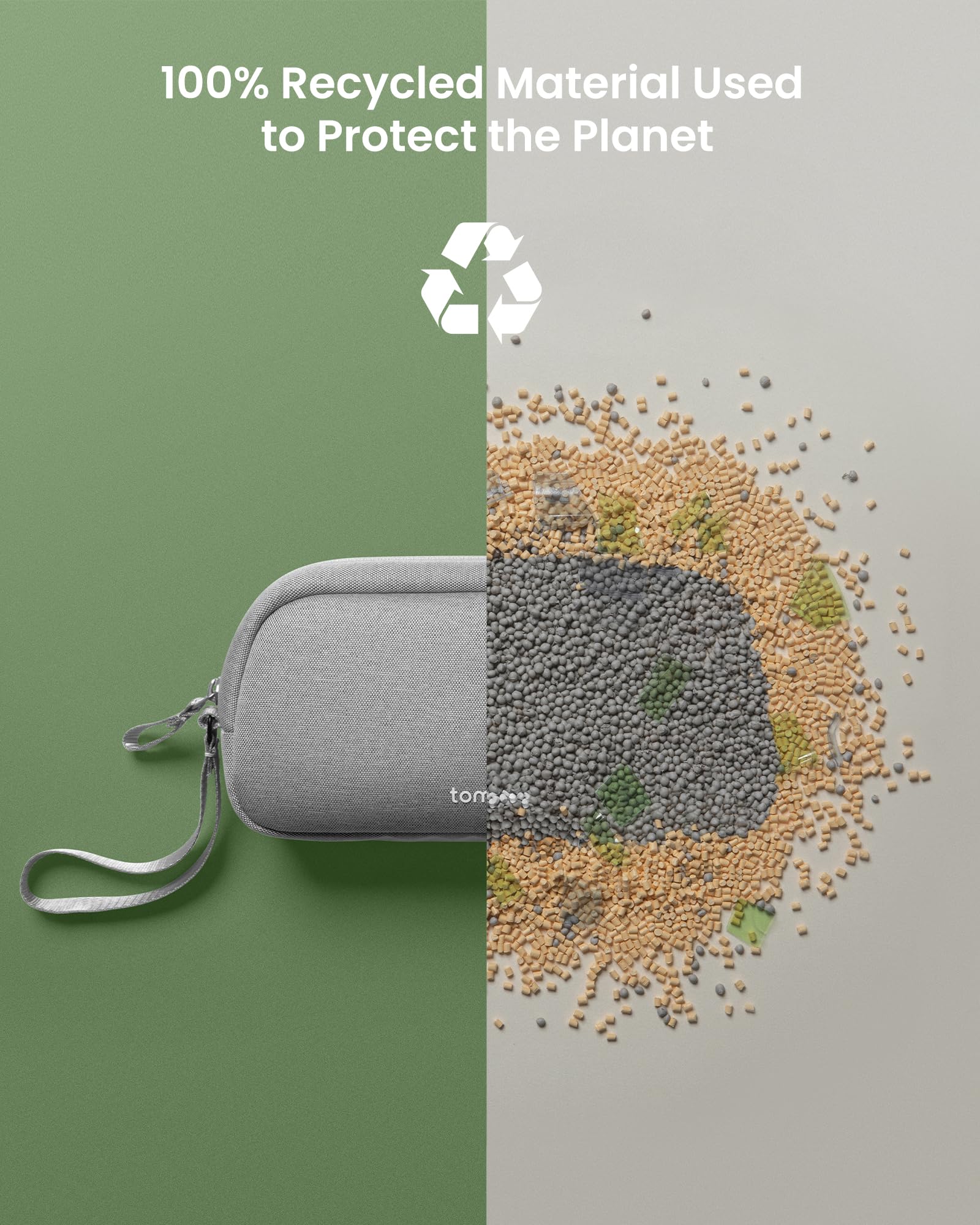 Tomtoc Electronics Organizer Travel Case, Water Resistant Travel Bag Cable Organizer For Essentials, Tech Pouch Accessories Carr