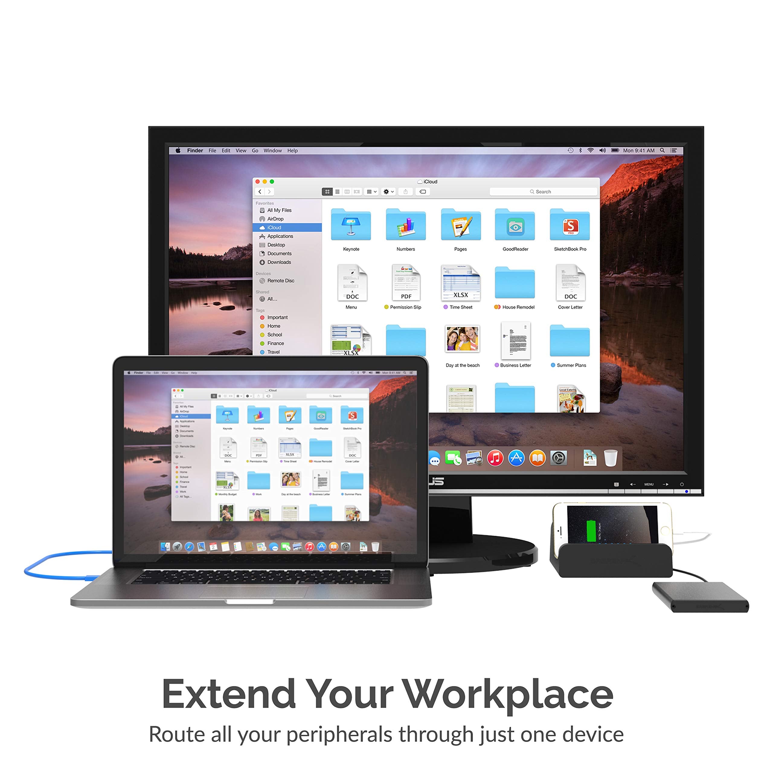 Sabrent Universal Docking Station With Stand For Tablets And Notebooks Supports Pc (Ds Rica)