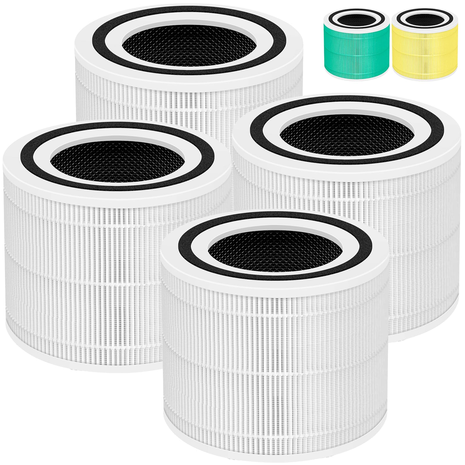 240 True Hepa Replacement Filter 14 For Puro 240 Air Purifier,3 In 1 High Efficiency Hp 14 With Activated Carbon Filter,4 Pack,W