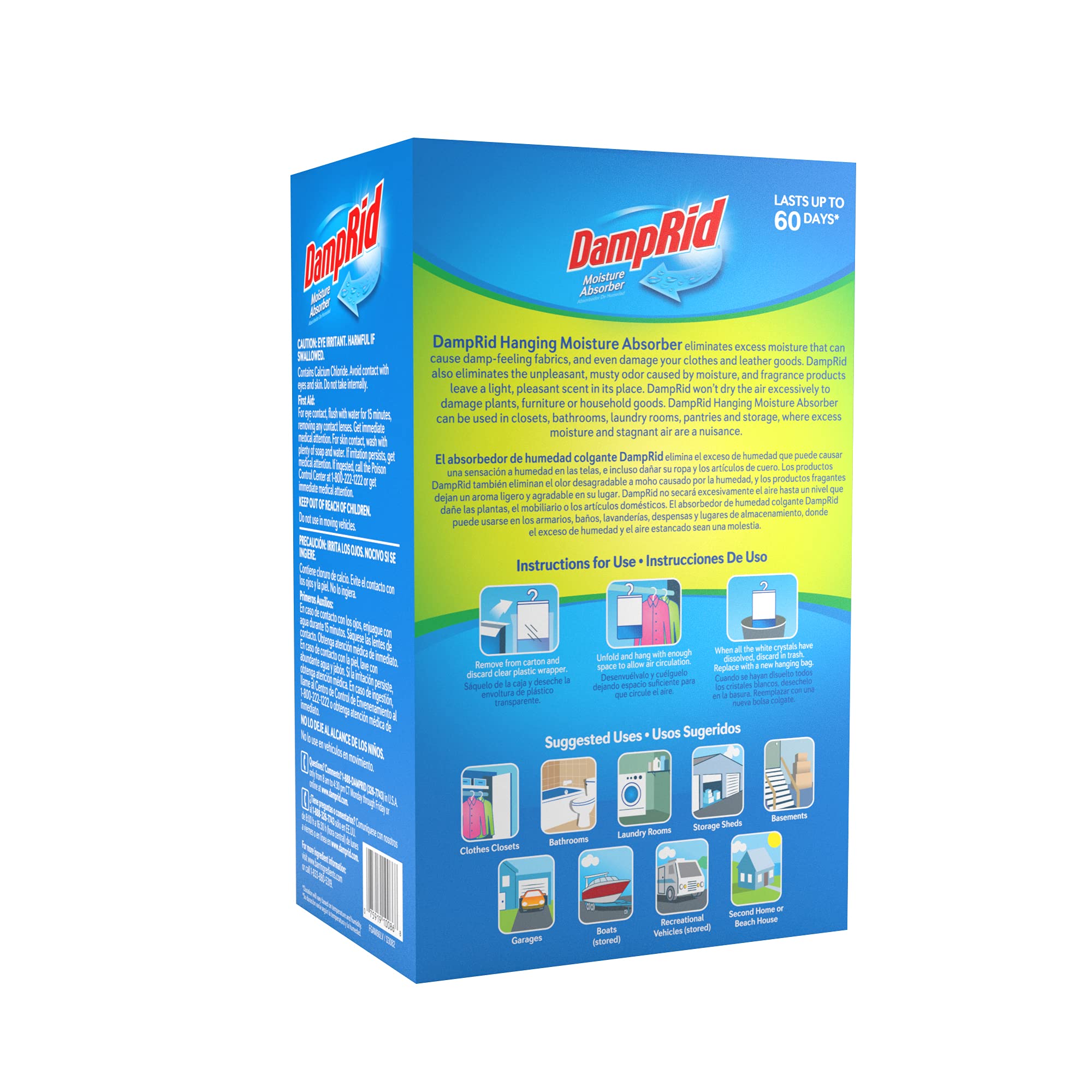 Damprid Lavender Vanilla Hanging Bag Moisture Absorber For Closets   Odor Eliminator   3 Pack (16Oz. Ea.); Traps Excess Moisture