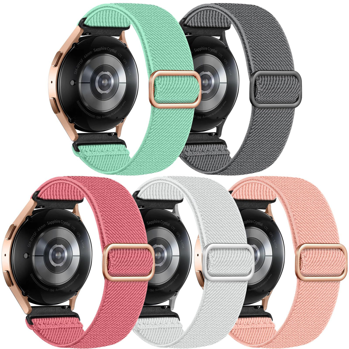 Lerobo Elastic Bands Compatible With Samsung Watch 7 6 5 4 Fe 40Mm 44Mm,Watch 5 Pro Band 45Mm/For Galaxy Watch 6 4 Classic Band