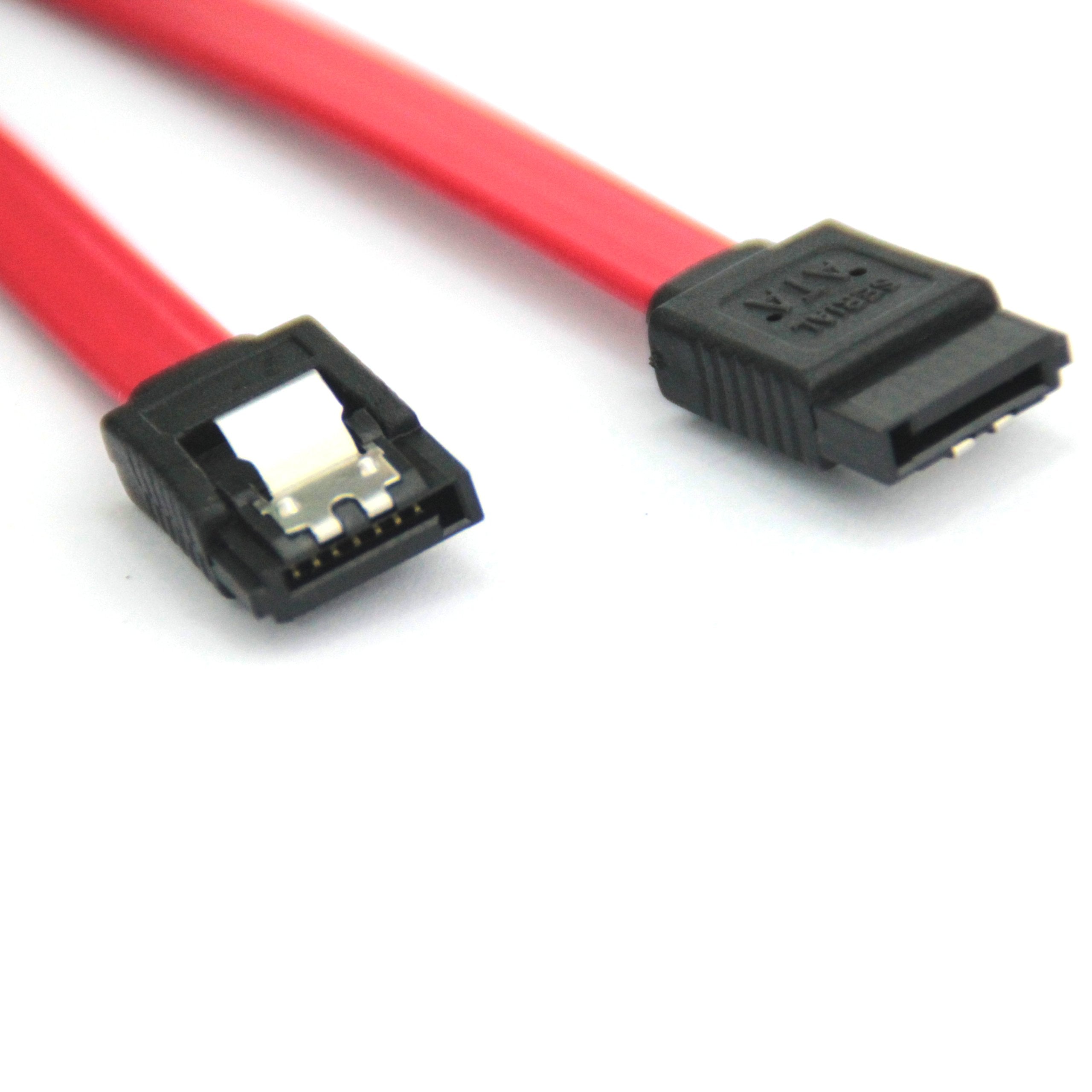 VCOM 24Inch VCSATA24 SATA II Red Cable with Locking Latch (CH30124INCH)