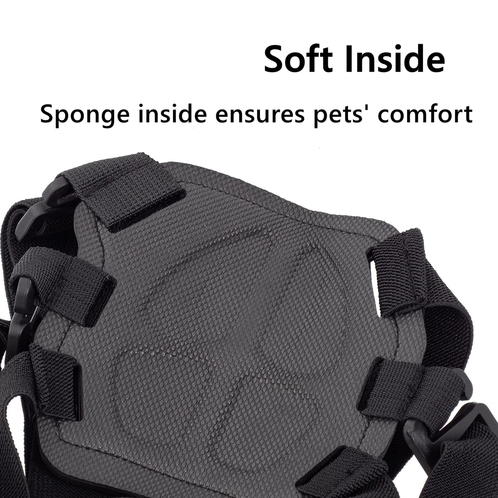 Dog Harness For Gopro, Soft And Adjustable Pet Harness Mount Vest With 2 Mouting Base, For Chest And Back Fixation For Gopro Hero All Models And Other Sports Cameras, Suitable For Medium Large Dogs