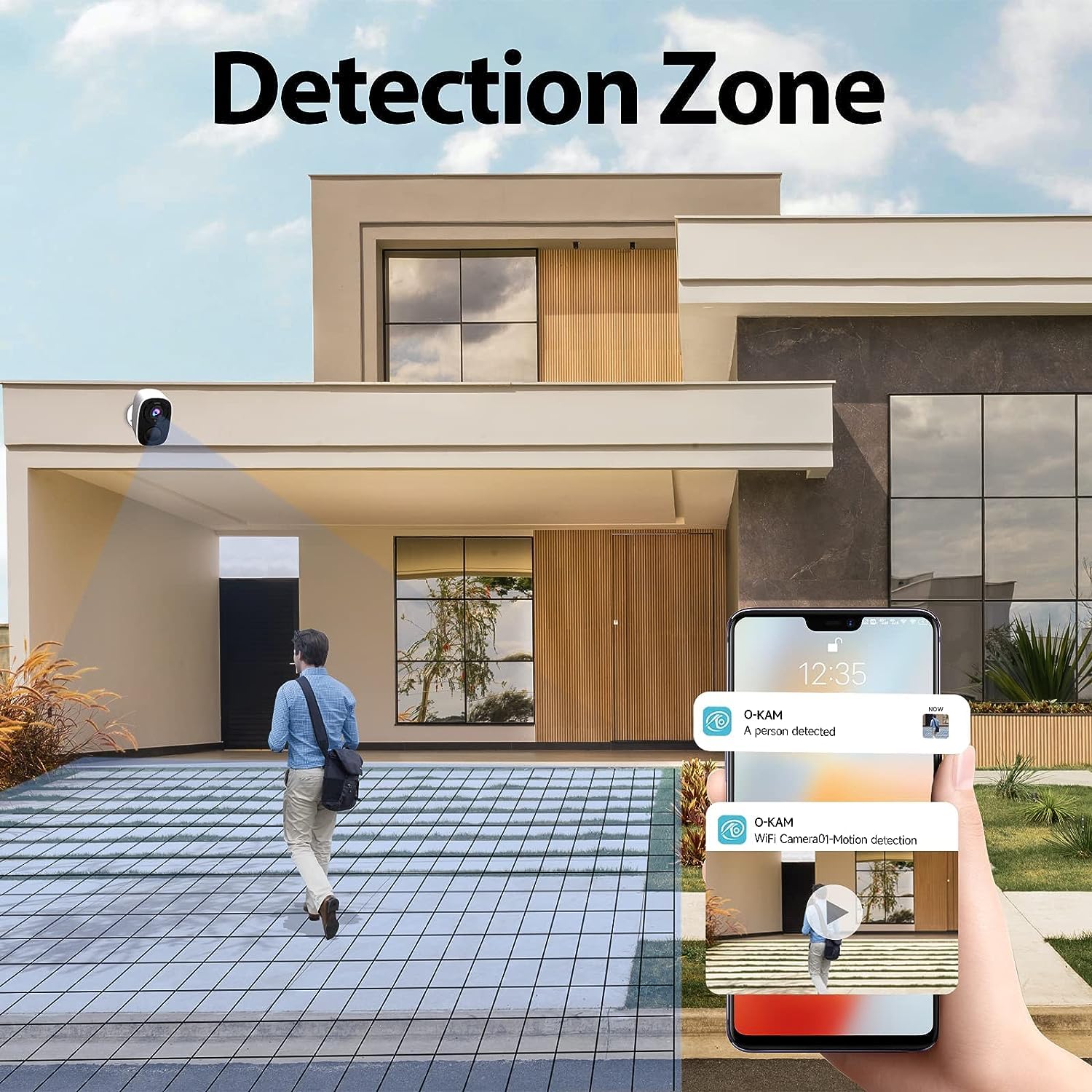 5Mp Security Cameras Wireless Outdoor With Solar Panel,Ai Detection, Qhd 2K(2560X1920P)Color Night Vision Security Camera With 2 Way Audio, Compatible With Alexa, Spotlight & Siren, Ip66  4Pack