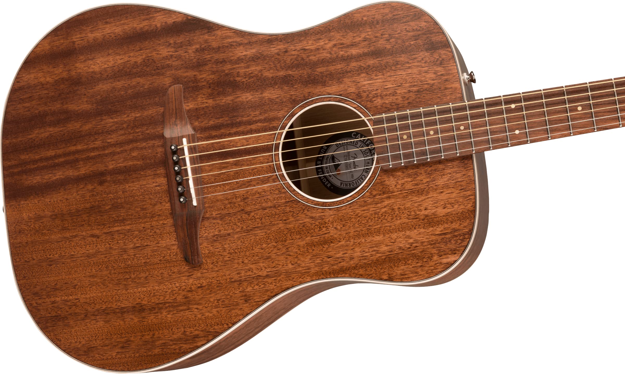 Fender All Mahogany Redondo Special Acoustic Guitar, Natural, Pau Ferro Fingerboard, With Gig Bag