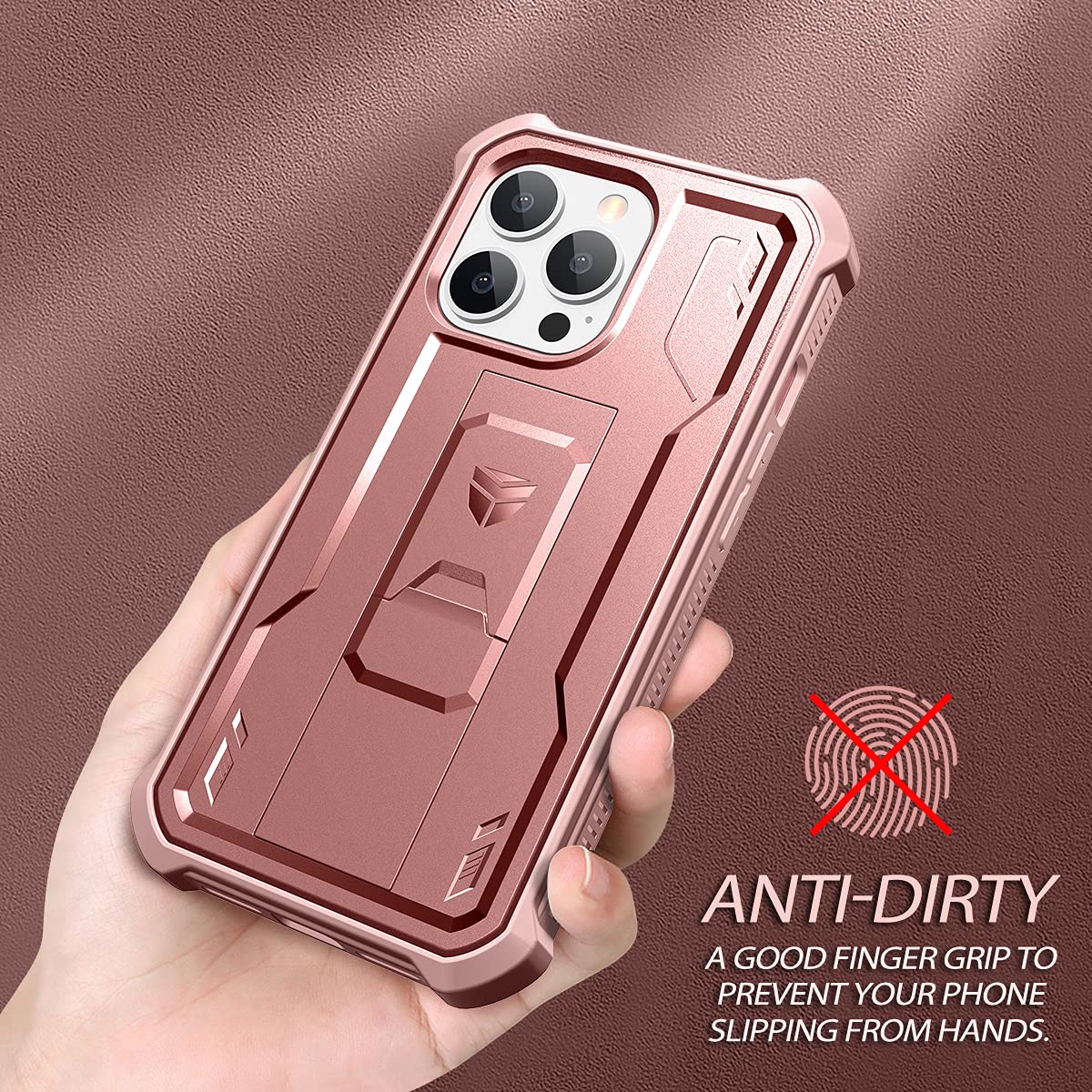 Dexnor For Iphone 13 Pro Max Case 67 Inch 2021, Built In Screen Protector And Kickstand] Heavy Duty Military Grade Protection Sh