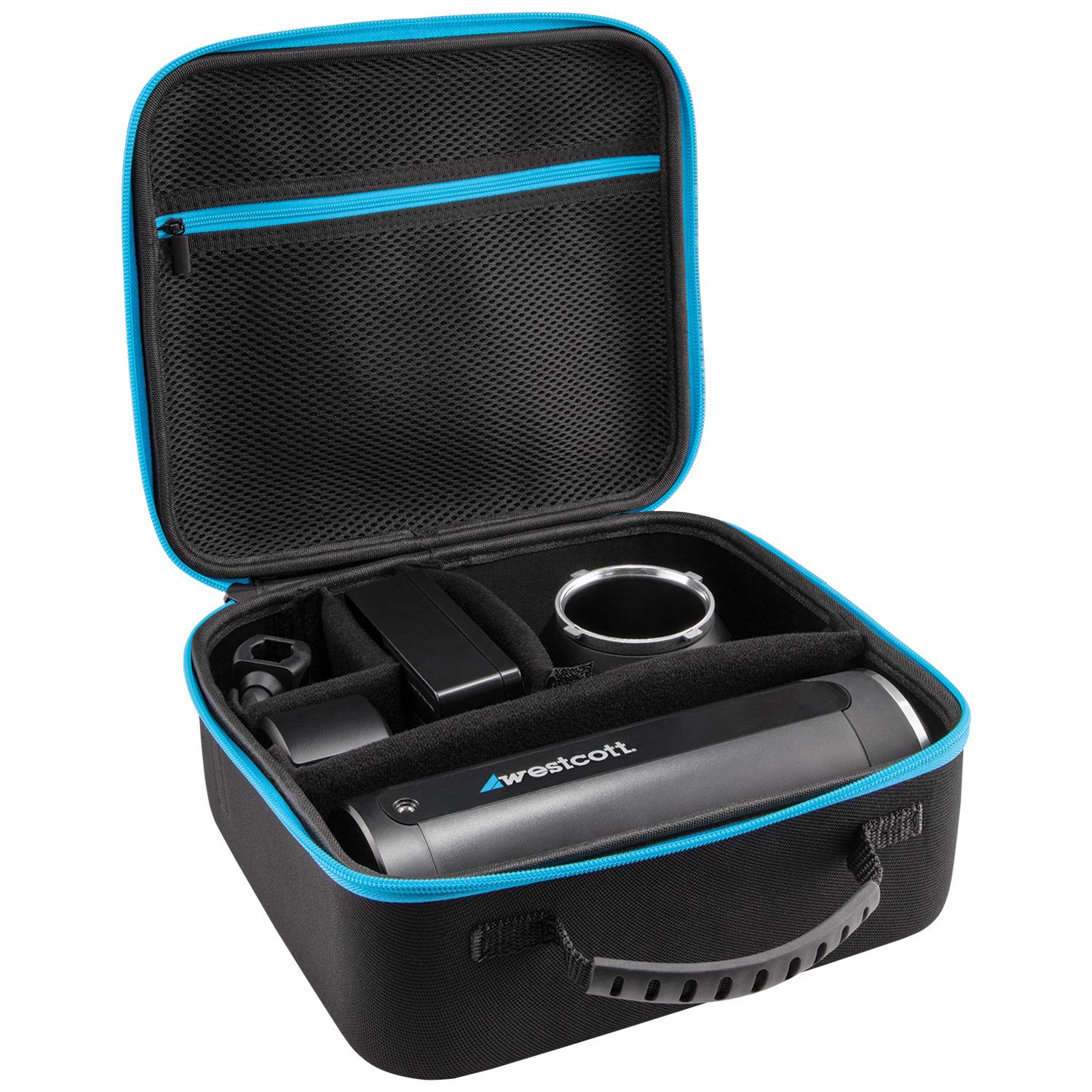 Westcott Fj200 Round Head Pocket Strobe With 1.3 Sec. Recycle Time, Ttl, Hss And Includes Tilter Bracket, 30-Degree Honeycomb Gr