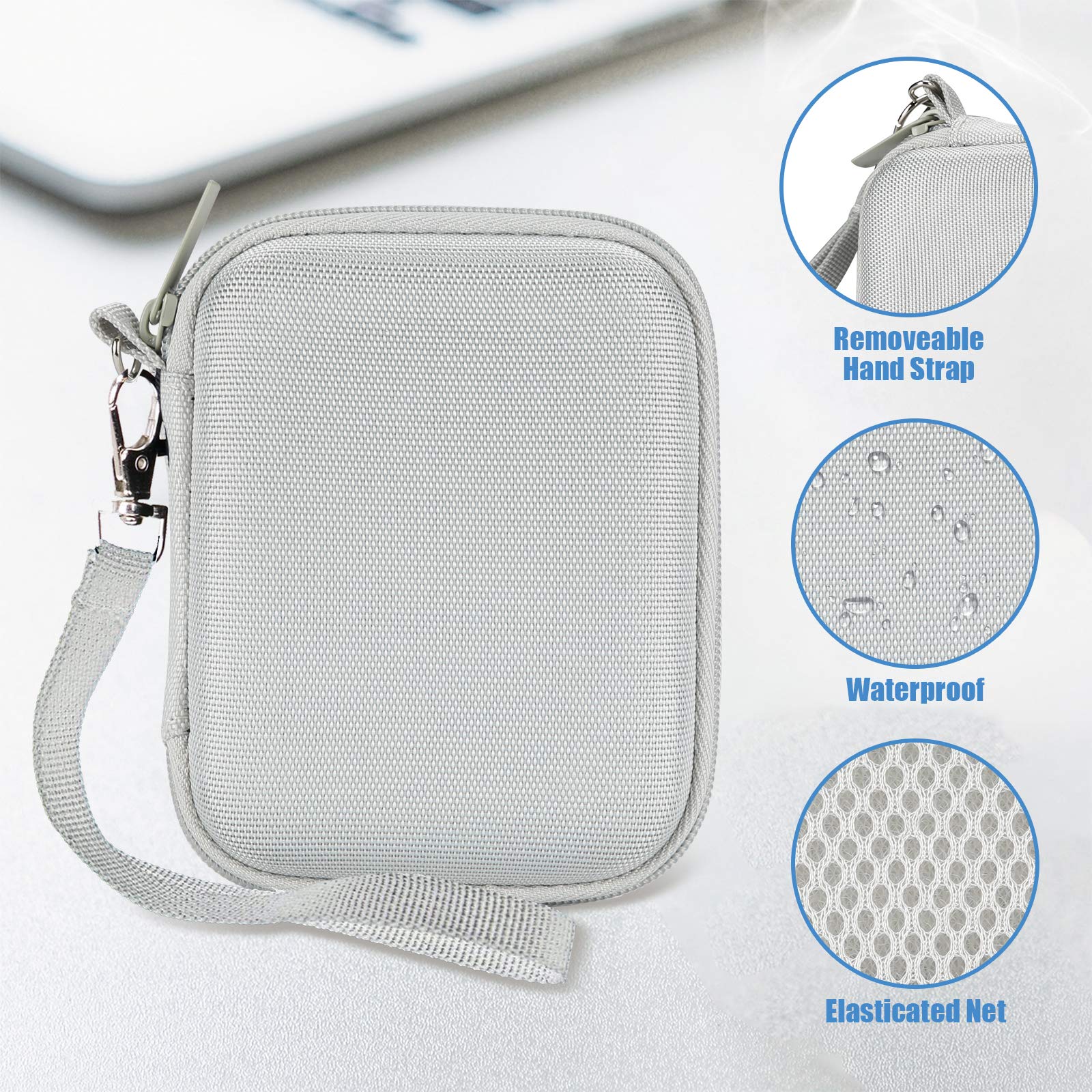 Procase Hard Carrying Case Compatible For Samsung T7/ T7 Touch Portable Ssd With 2 Cable Ties, Shockproof Travel Organizer For 5