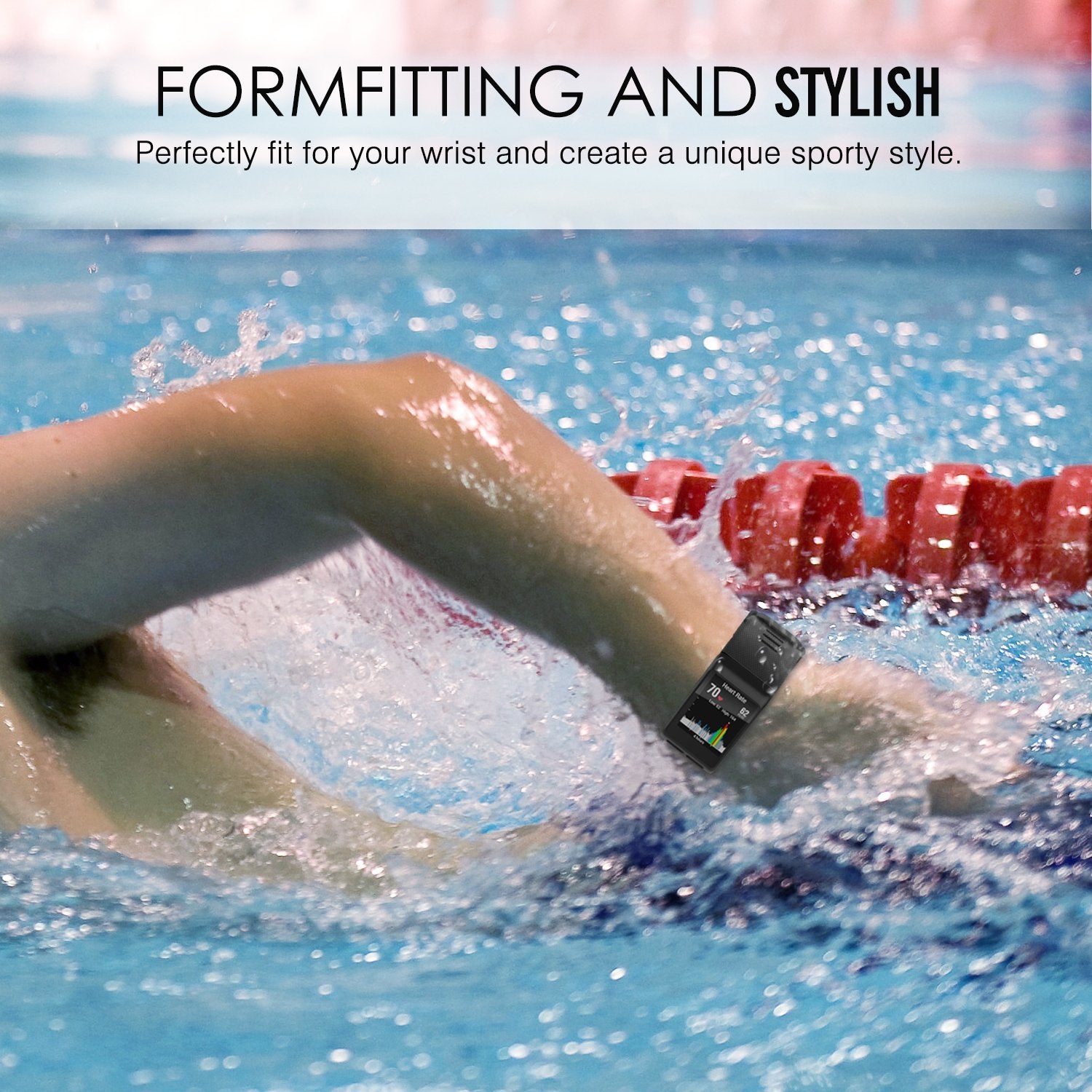 Moko Watch Band Compatible With Garmin Vivoactive Hr, Soft Silicone Replacement Watch Band Only For Garmin Vivoactive Hr Sports