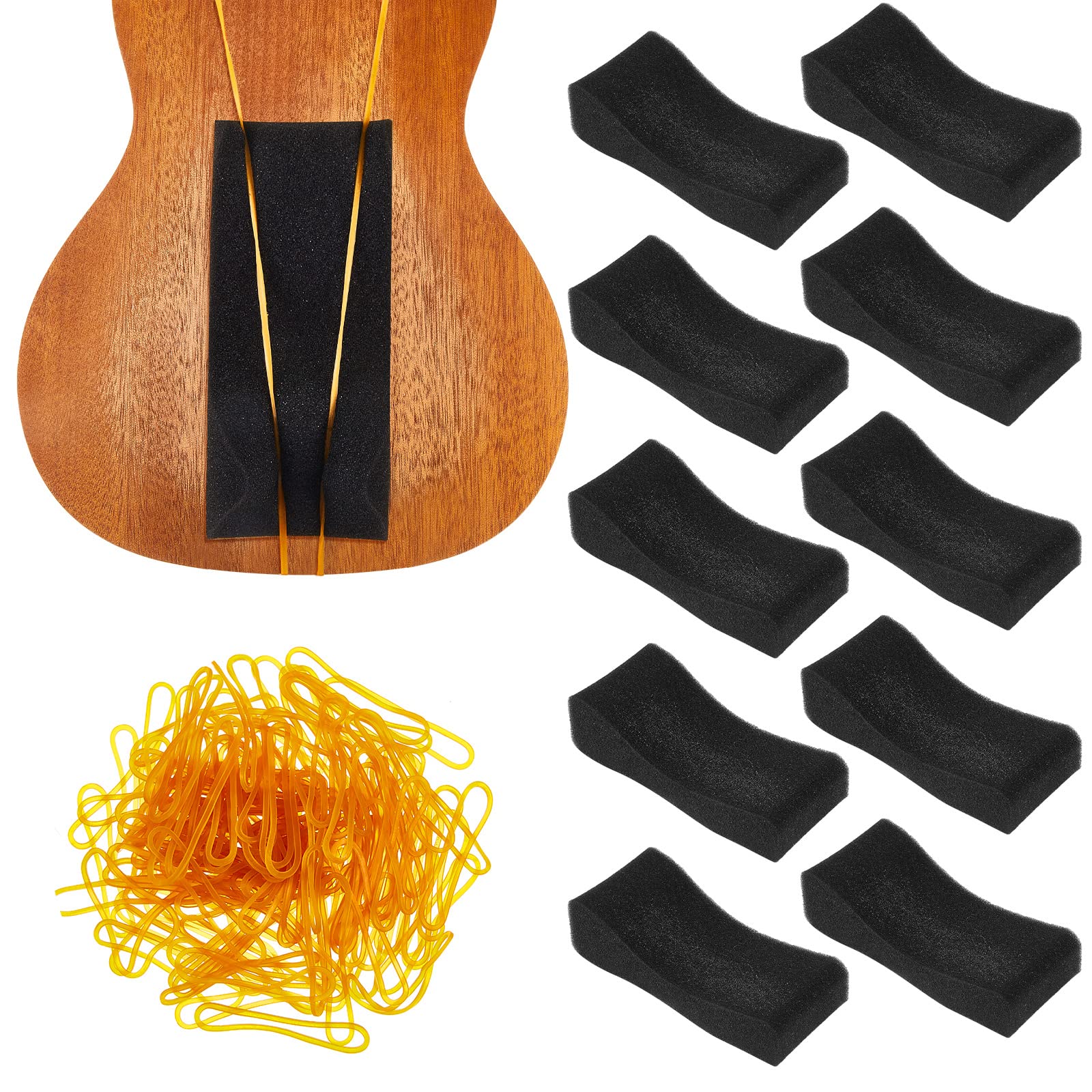 Yeshone 10 Pcs Children Violin Shoulder Rest Sponge Foam Violin Shoulder Pads Kids Soft Violin Sponge With Rubber Bands For Wedd