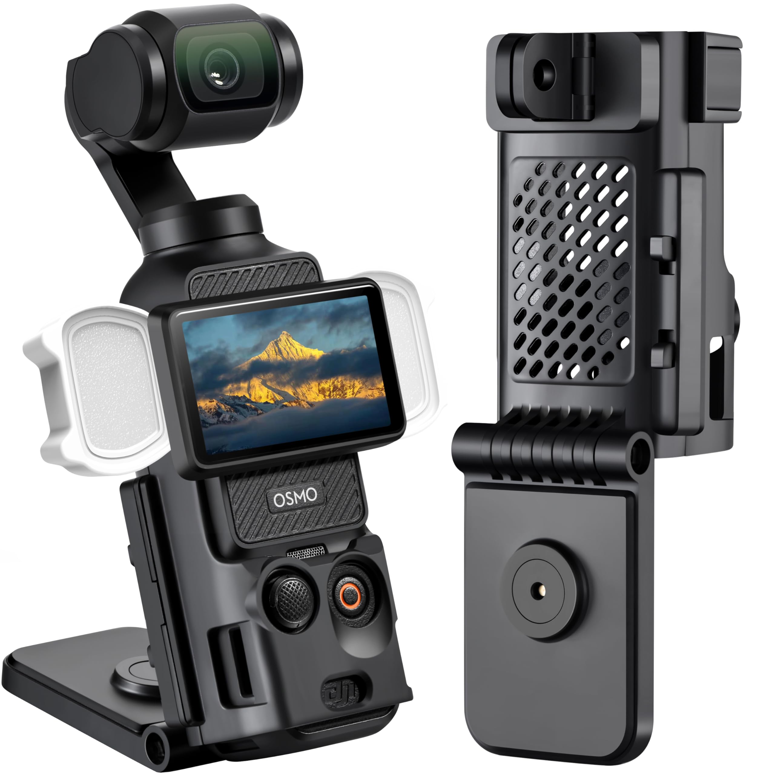ITOTIN Magnetic Mount Stand Compatible for DJI Osmo Pocket 3, Adjustable Osmo Pocket 3 Accessories Expansion Adapter, Magnetic S