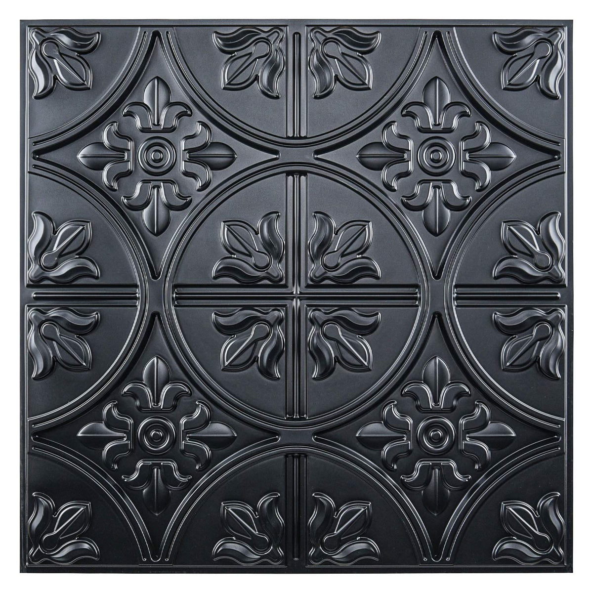 Art3D Drop Ceiling Tiles 2X2, Glue Up Ceiling Panel, Fancy Classic Style In Black