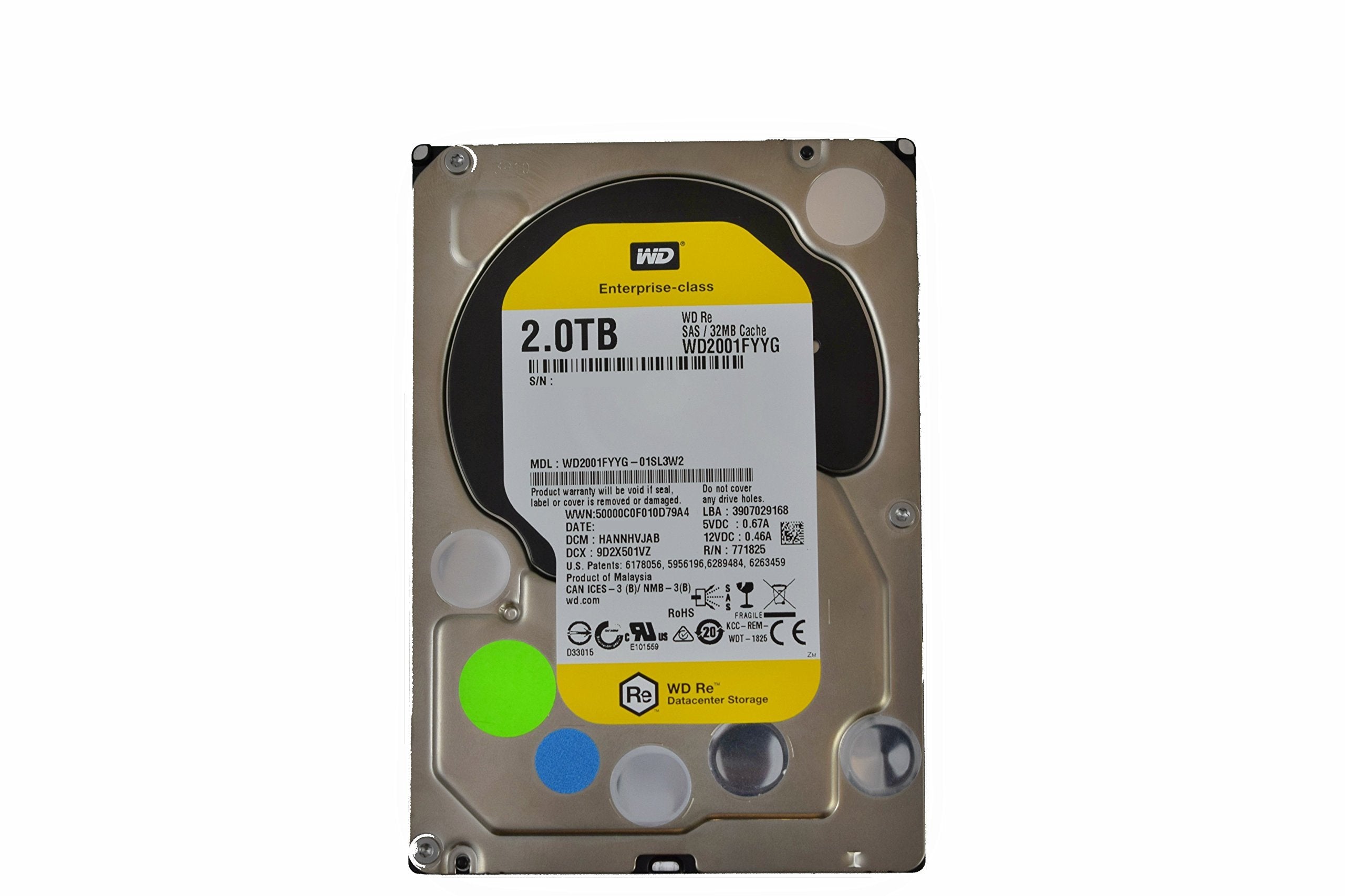 Wd Re Sas 2 Tb Enterprise Hard Drive: 3.5 Inch, 7200 Rpm, Sas, 32 Mb Cache - Wd2001Fyyg