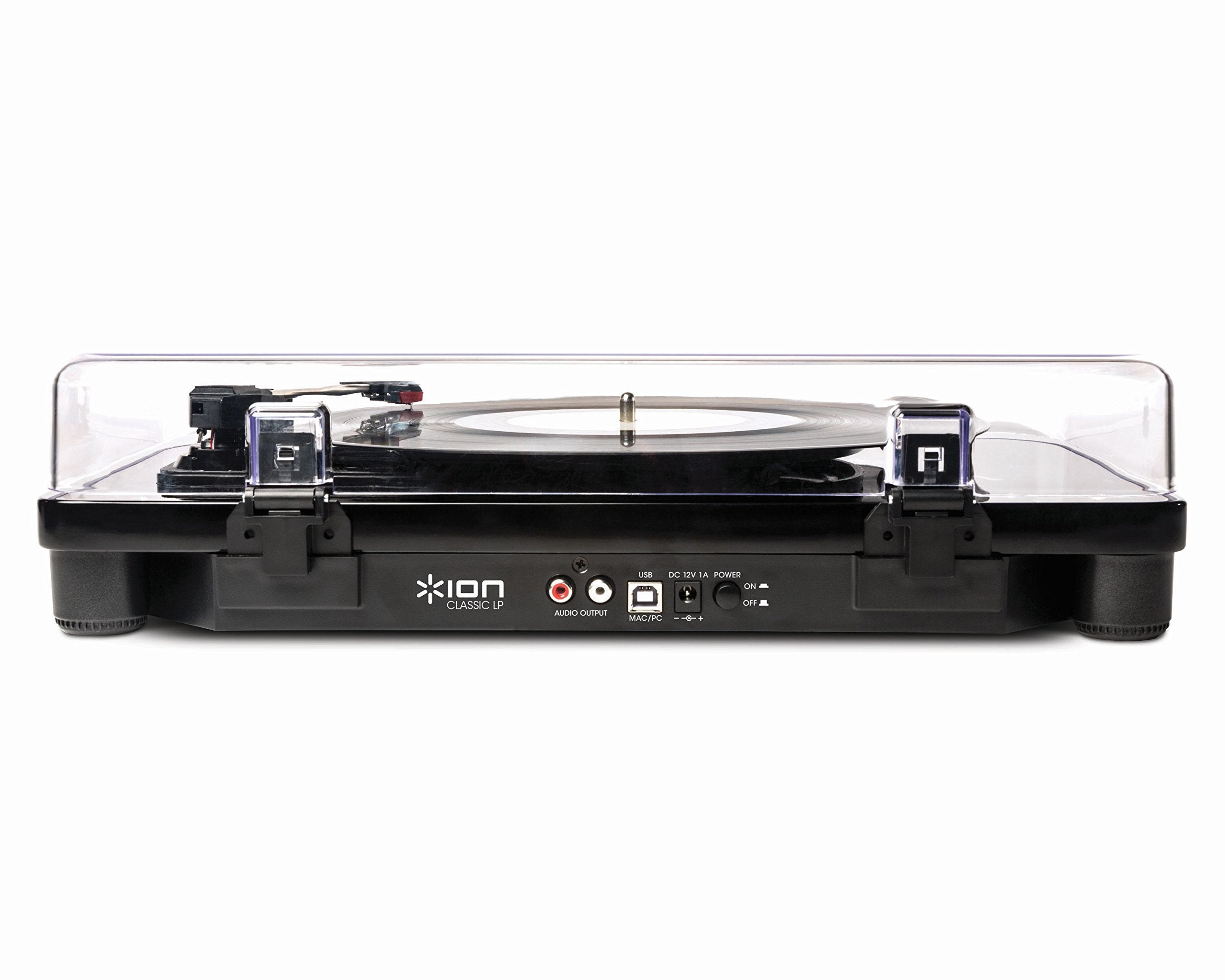 Ion Audio Classic Lp | 3 Speed Usb Conversion Turntable For Mac & Pc With Hinged Dust Cover